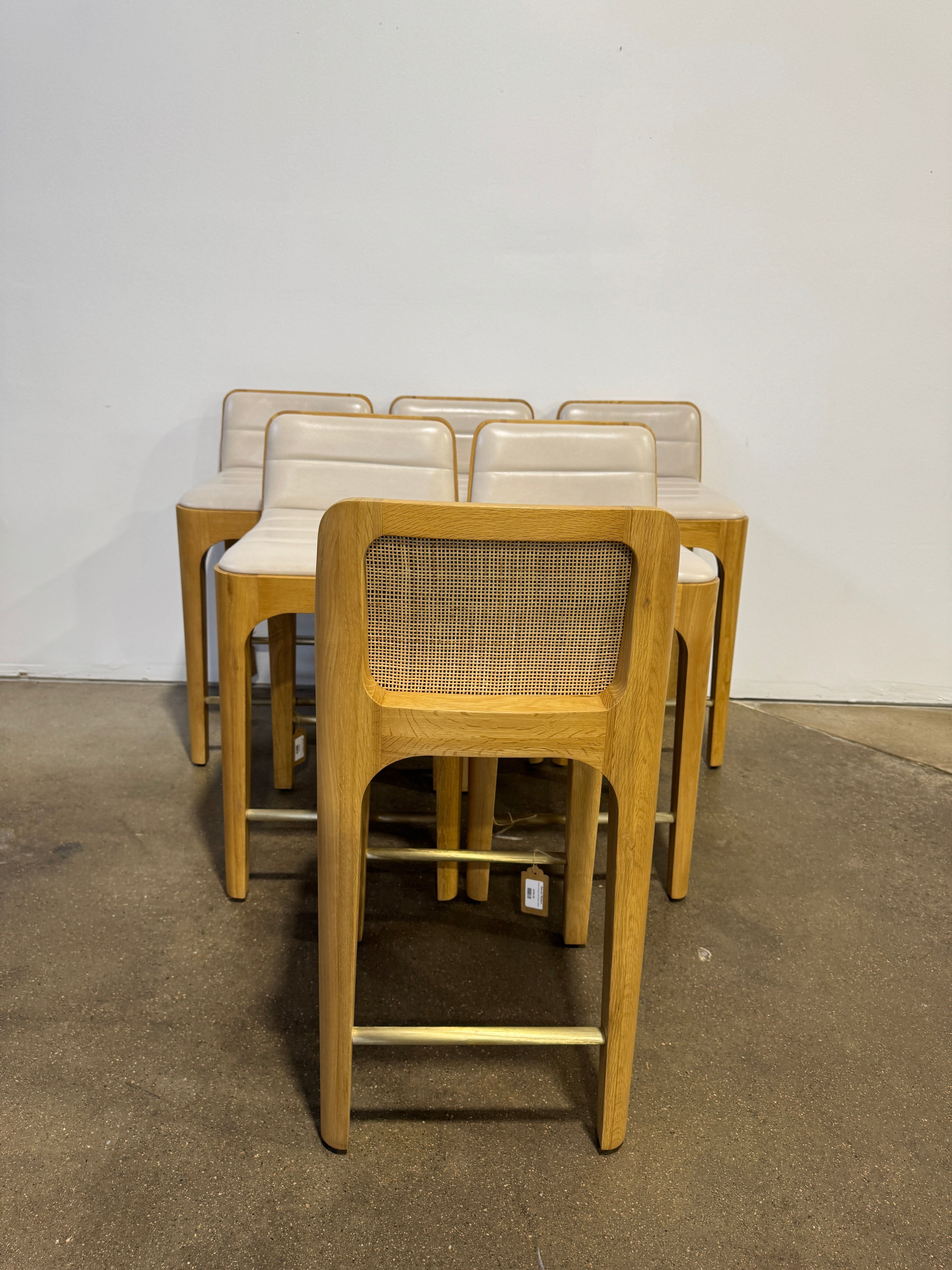 Denver Modern Canyon Counter Stool - Pearl Leather - Image 4