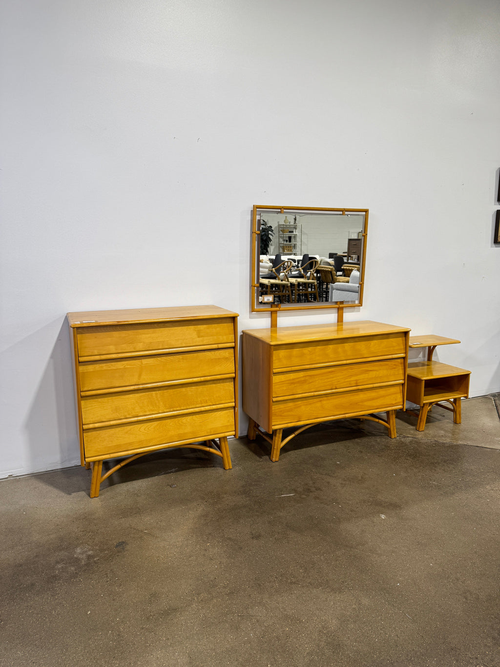Heywood Wakefield Bamboo Side Table - Image 2