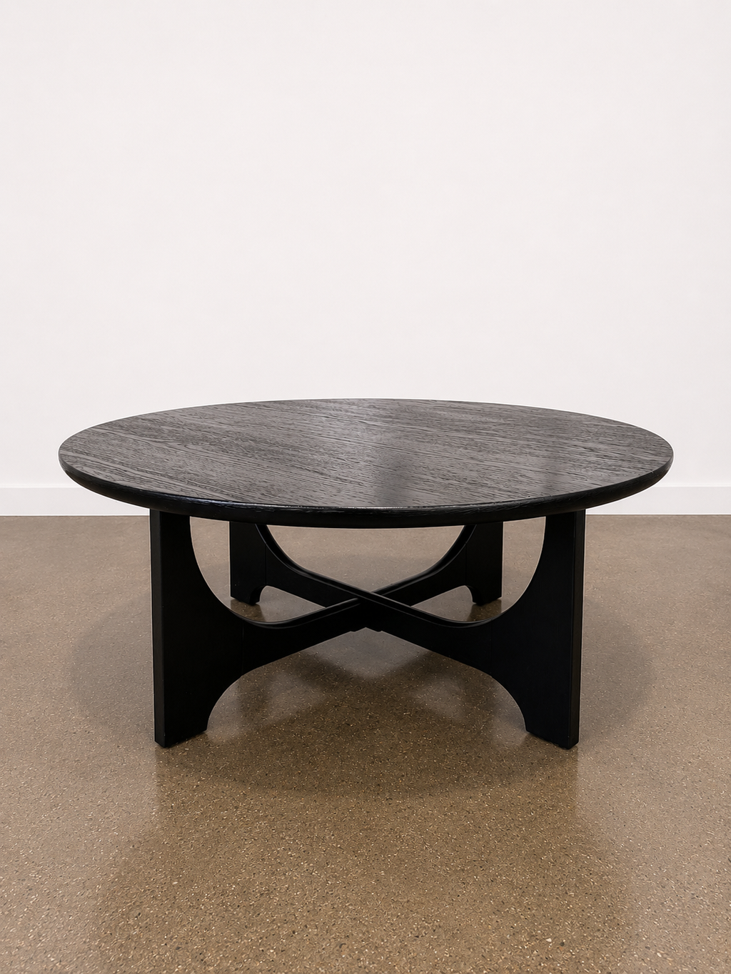 Round Black Coffee Table - Image 1