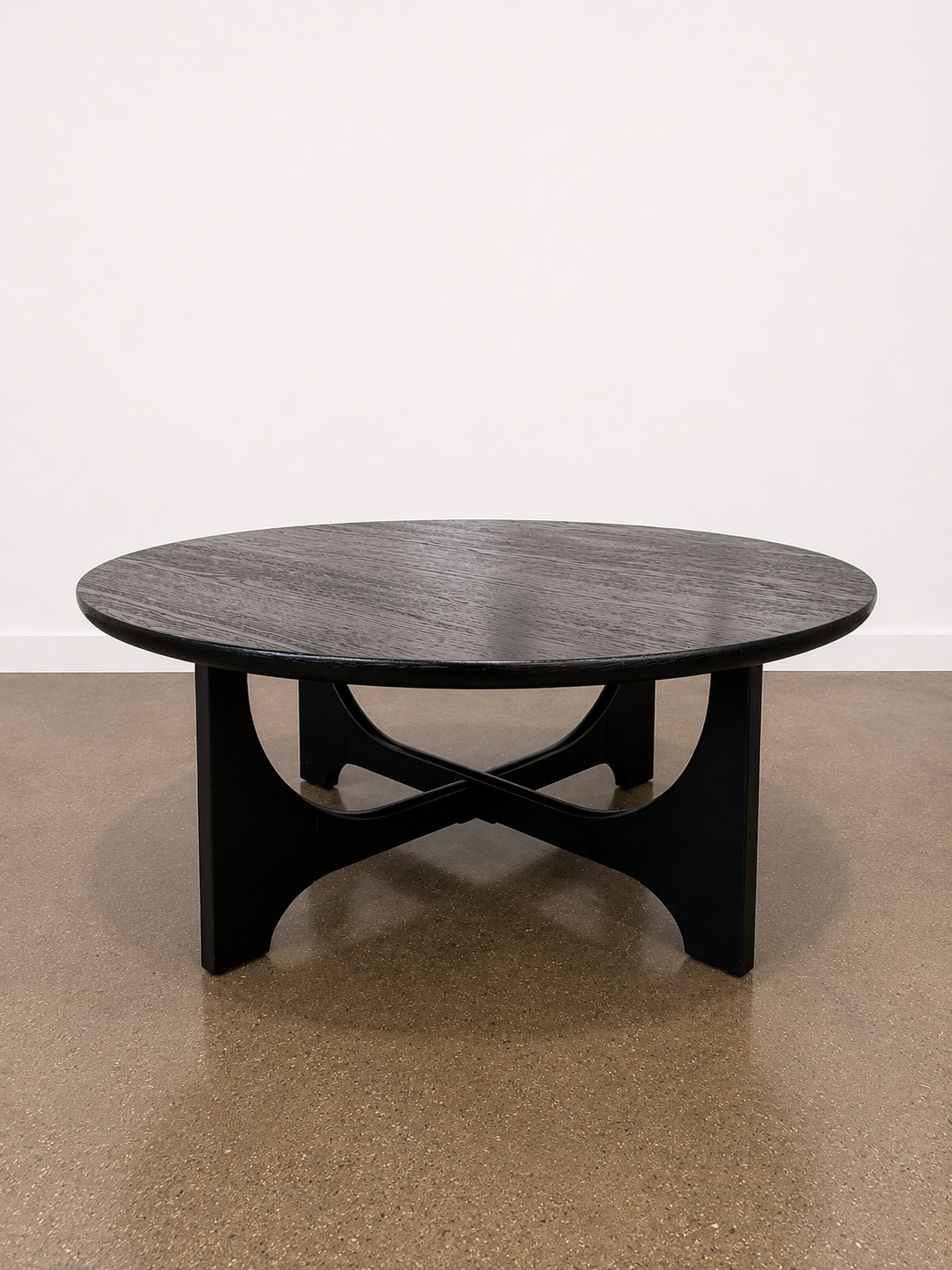 Round Black Coffee Table - Image 1