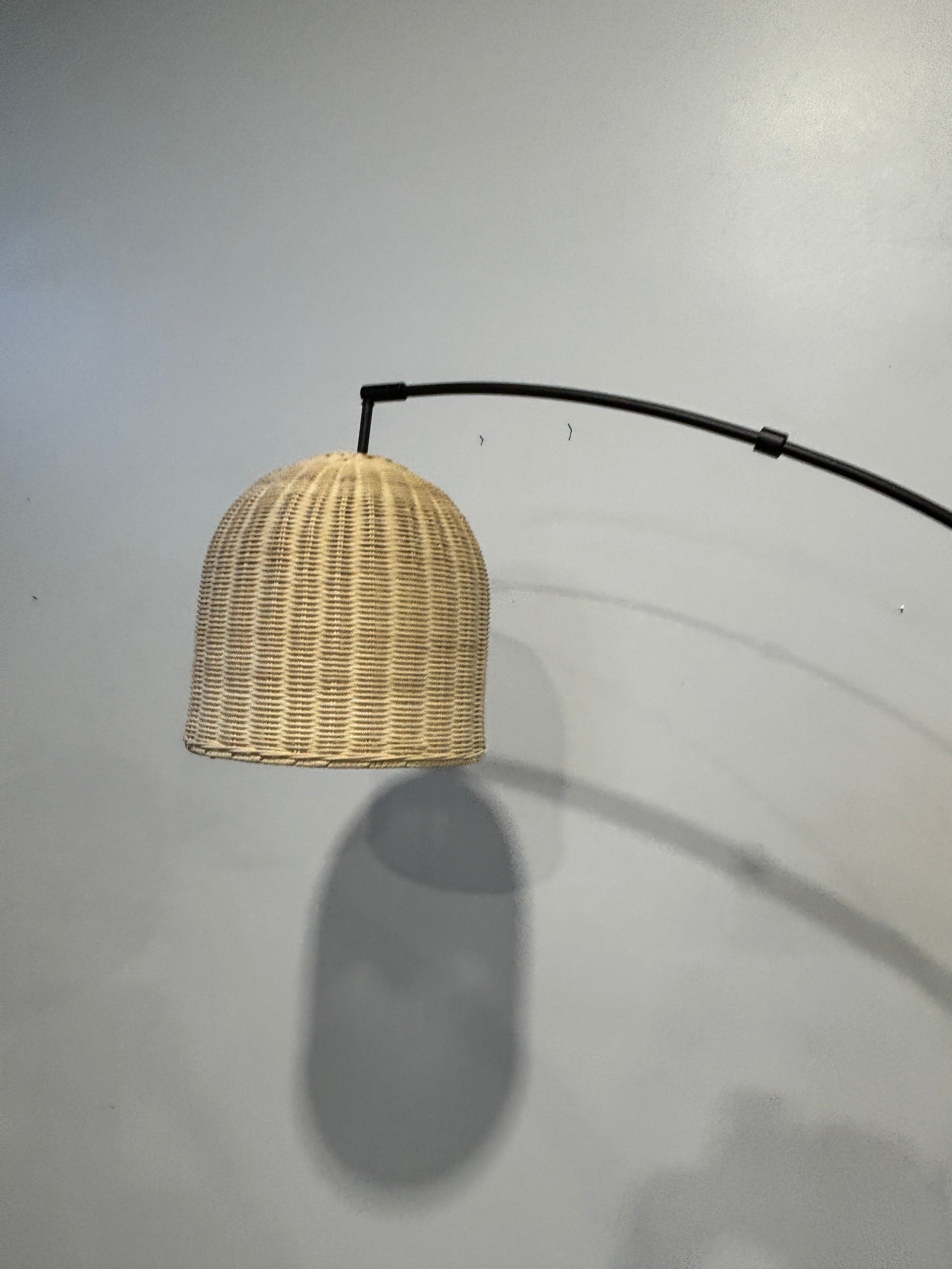 West Elm Louisa Rattan Arc Floor Lamp - Image 3