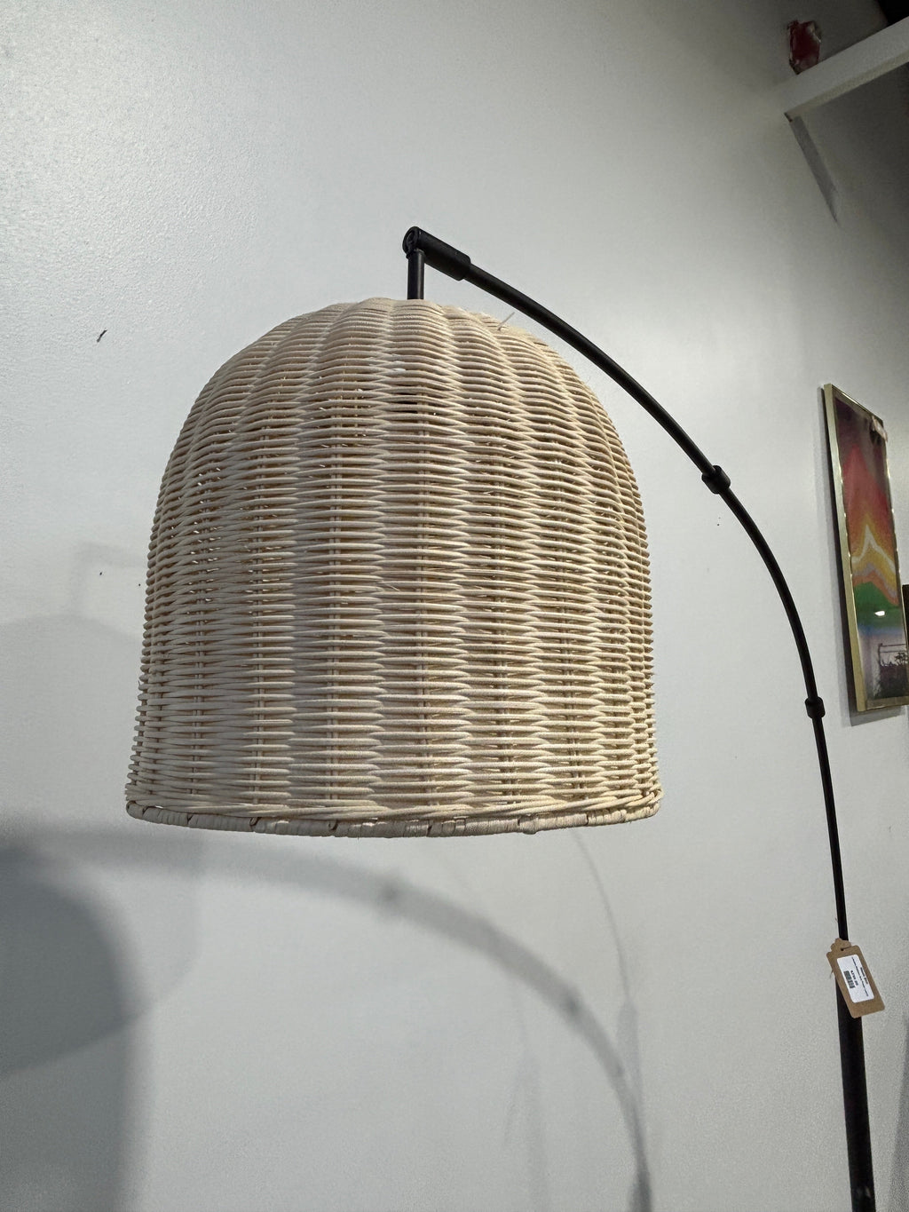 West Elm Louisa Rattan Arc Floor Lamp - Image 6