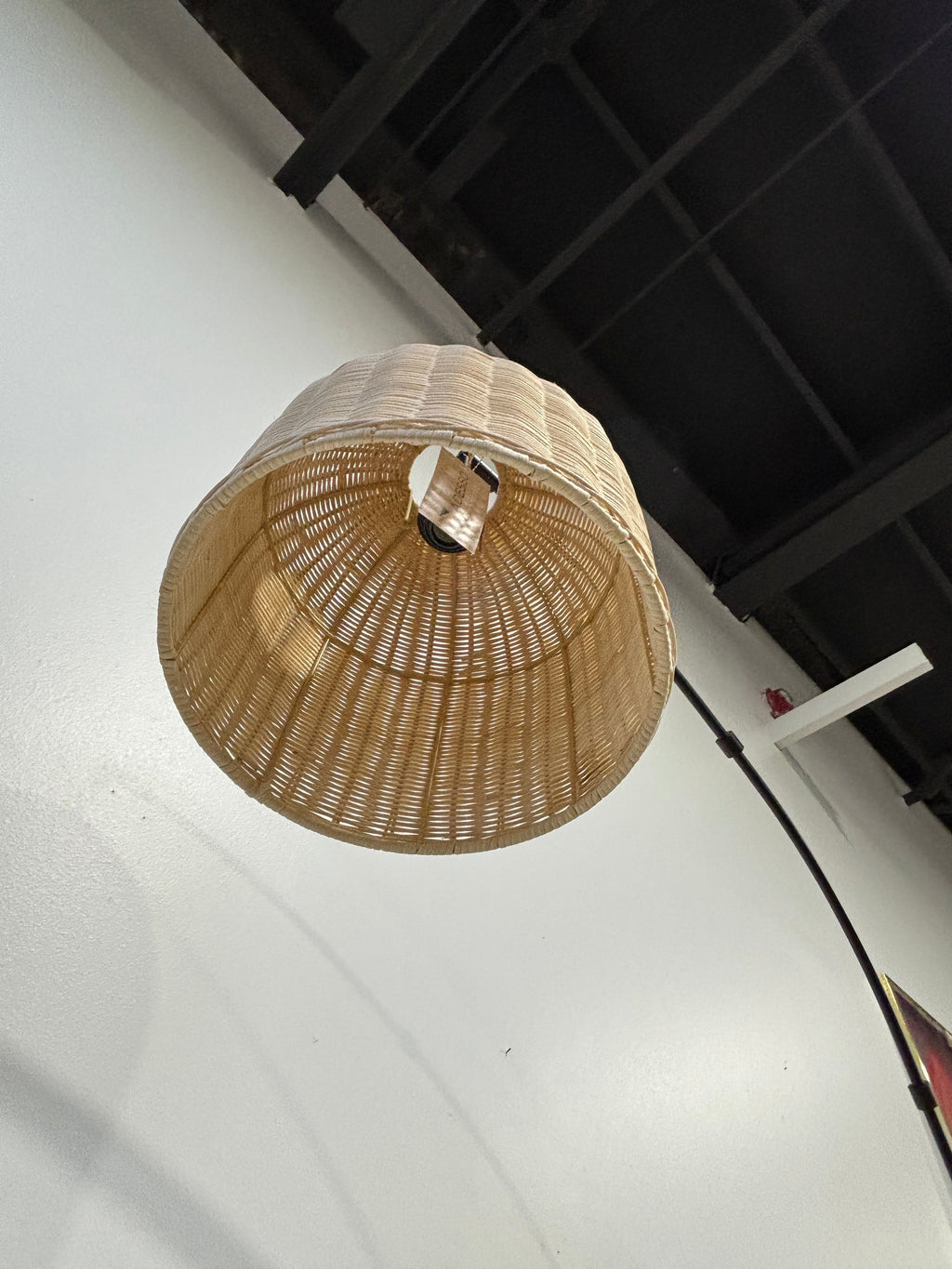 West Elm Louisa Rattan Arc Floor Lamp - Image 5