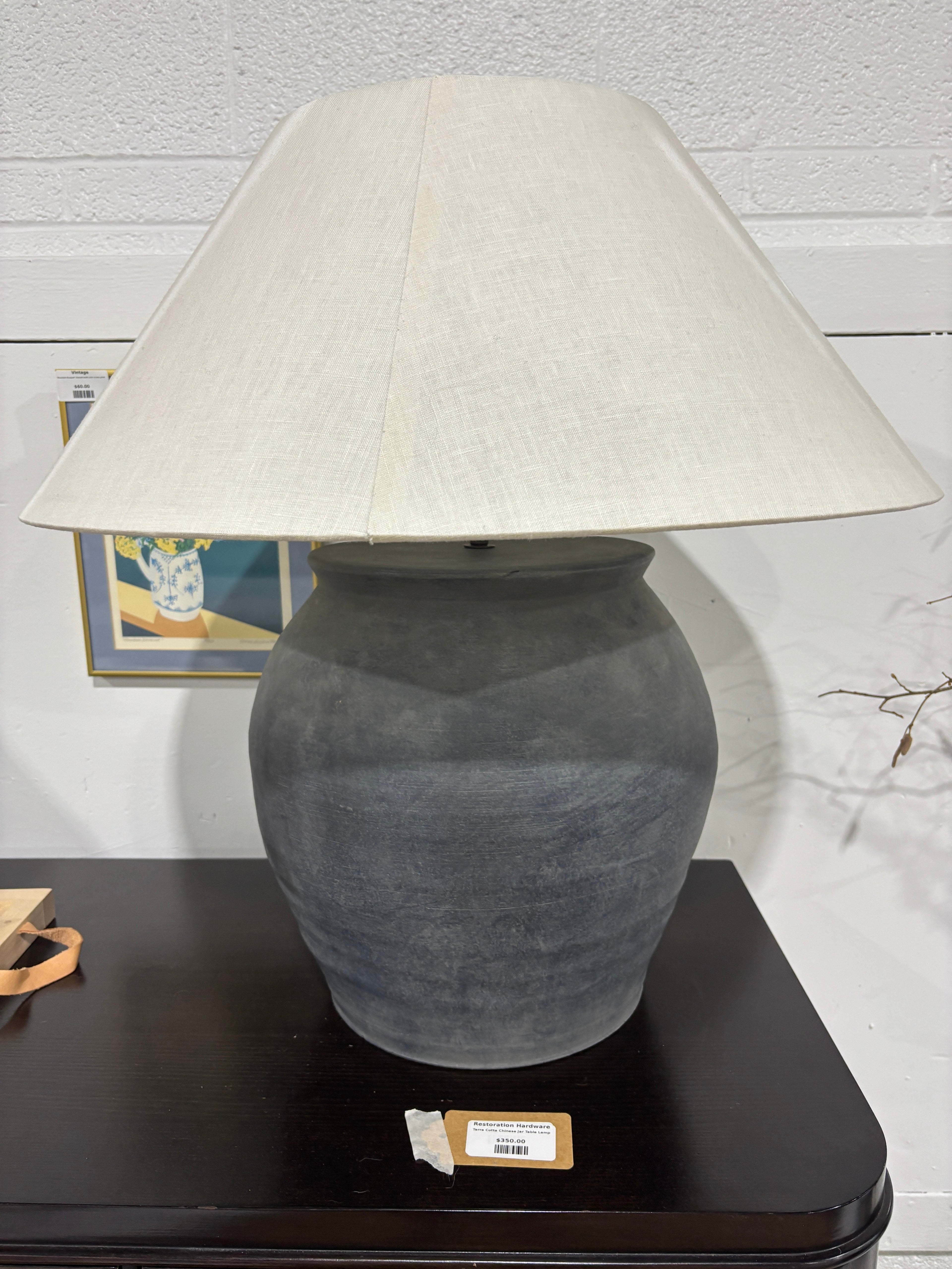 Restoration Hardware Terra Cotta Chinese Jar Table Lamp (Copy) - Image 1