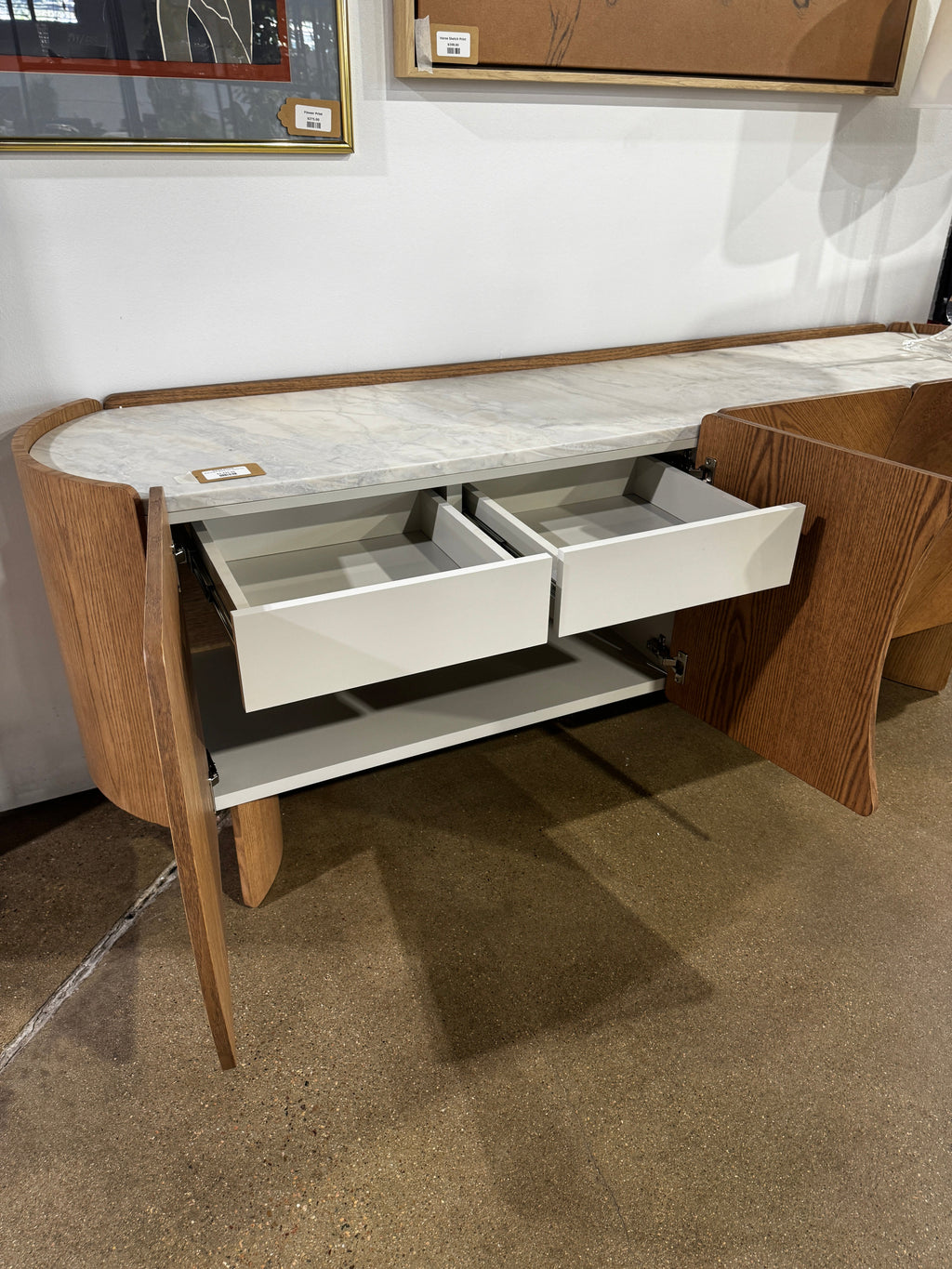 Hews Home Atlas 4-Door Buffet with Marble Top - Image 5