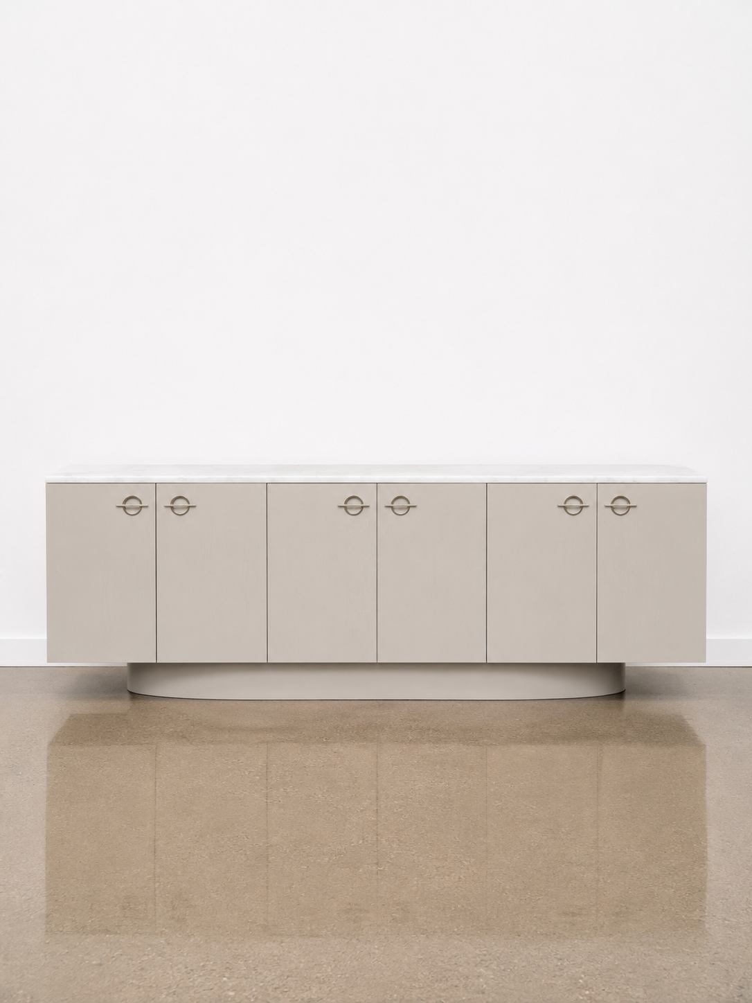 Hews Home Toni 6-Door Buffet with Marble Top - Image 1