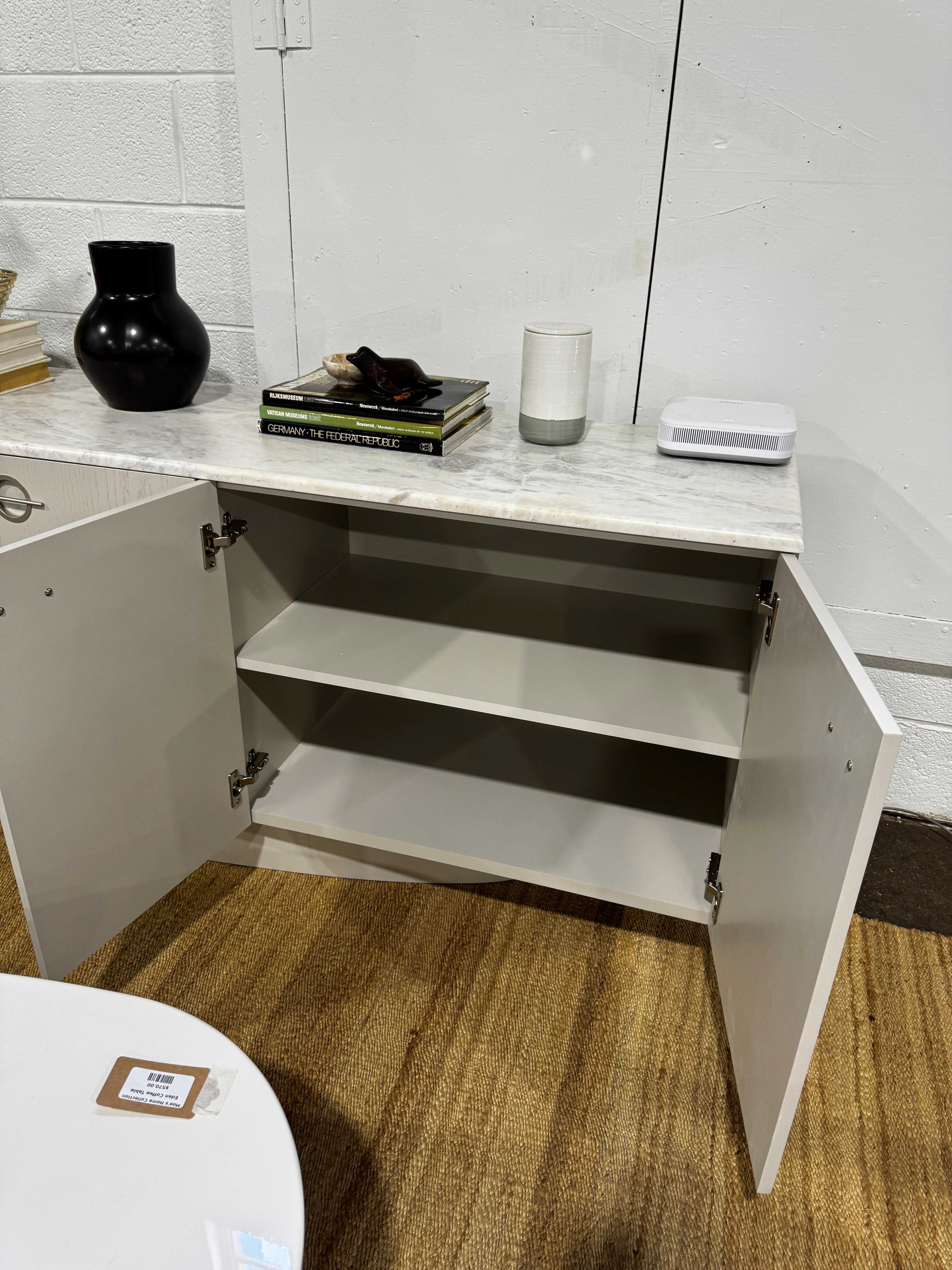 Hews Home Toni 6-Door Buffet with Marble Top - Image 7