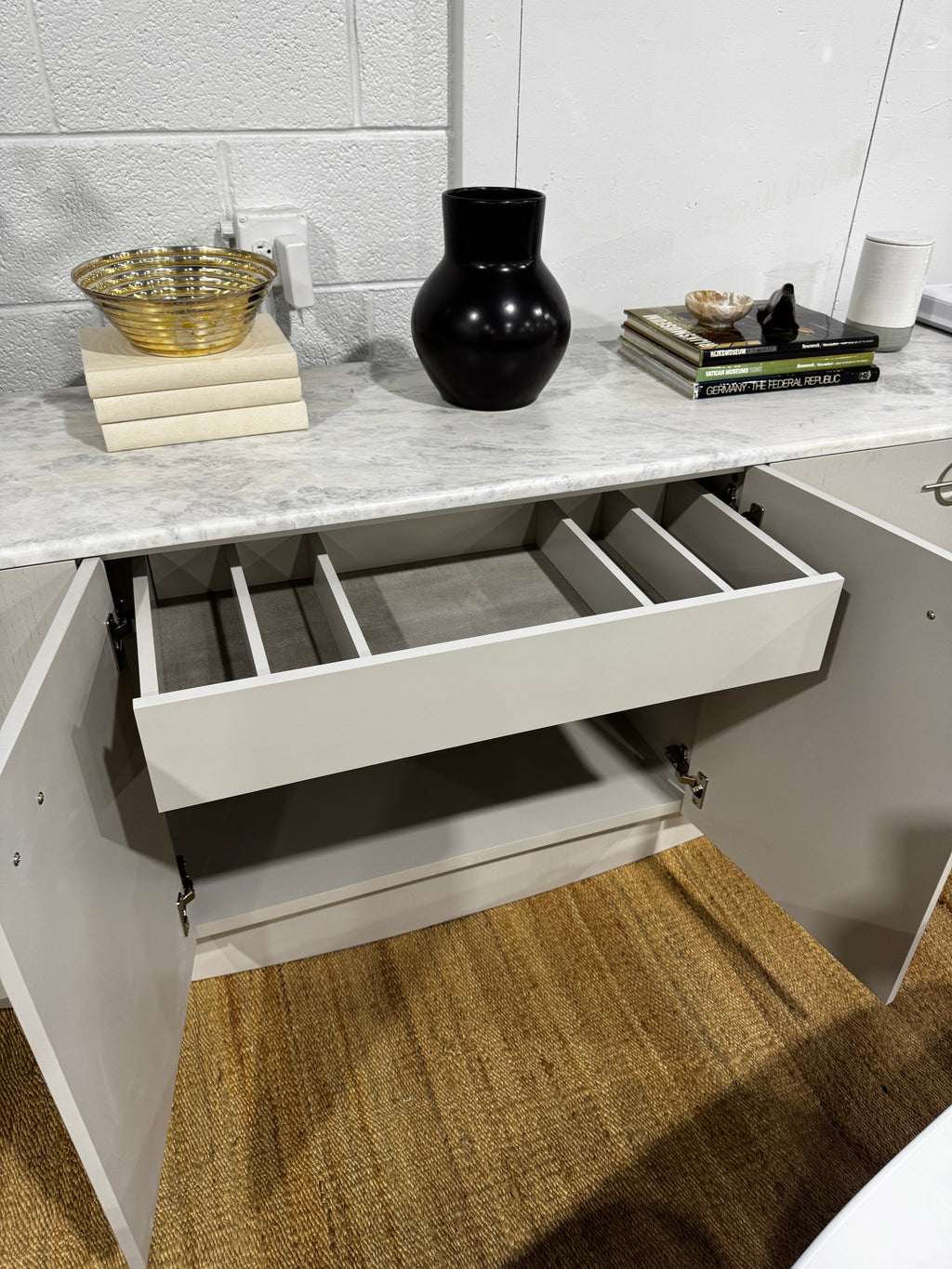 Hews Home Toni 6-Door Buffet with Marble Top - Image 6