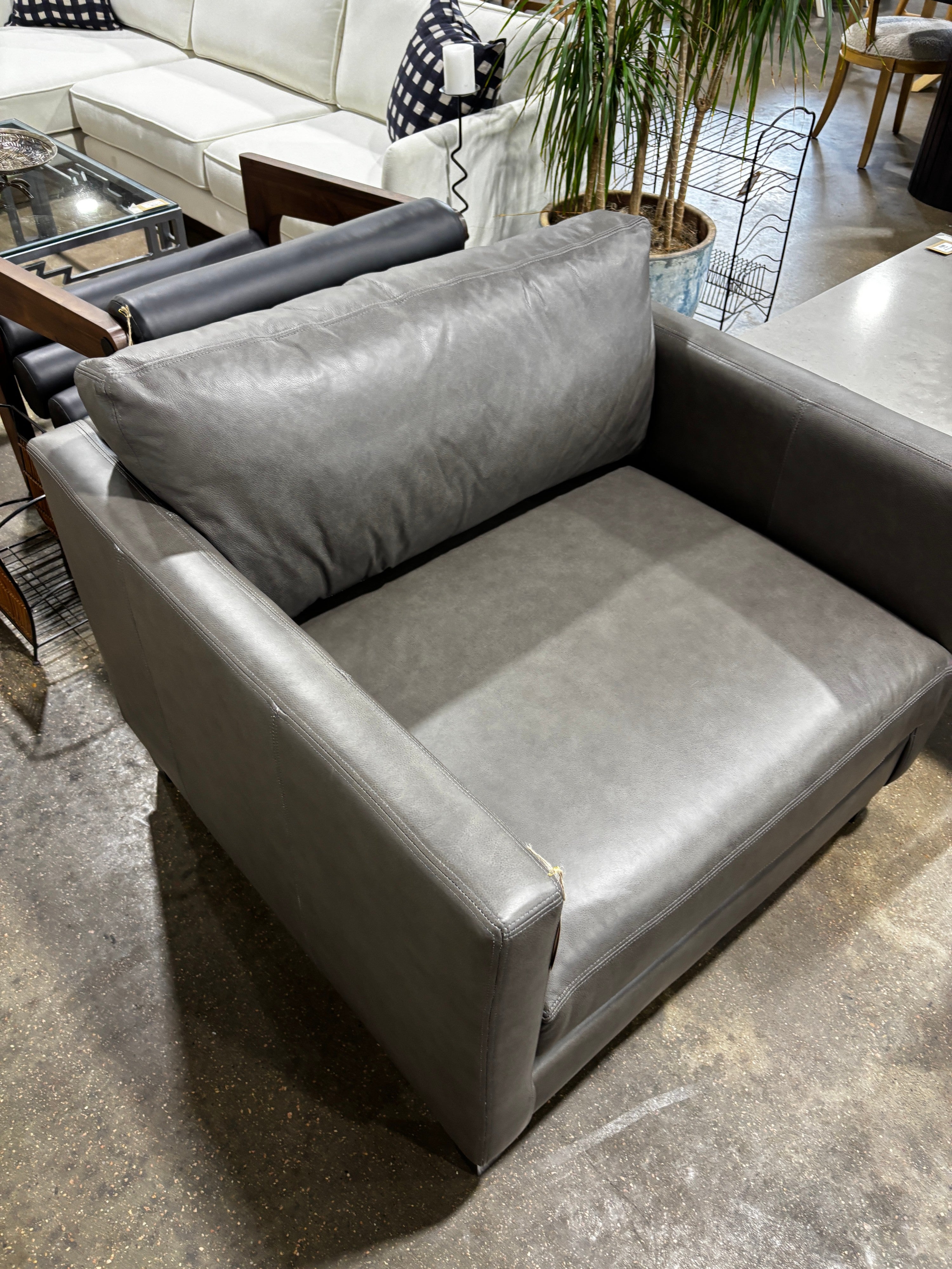 Arhaus Taylor 40” Leather Chair - Image 6