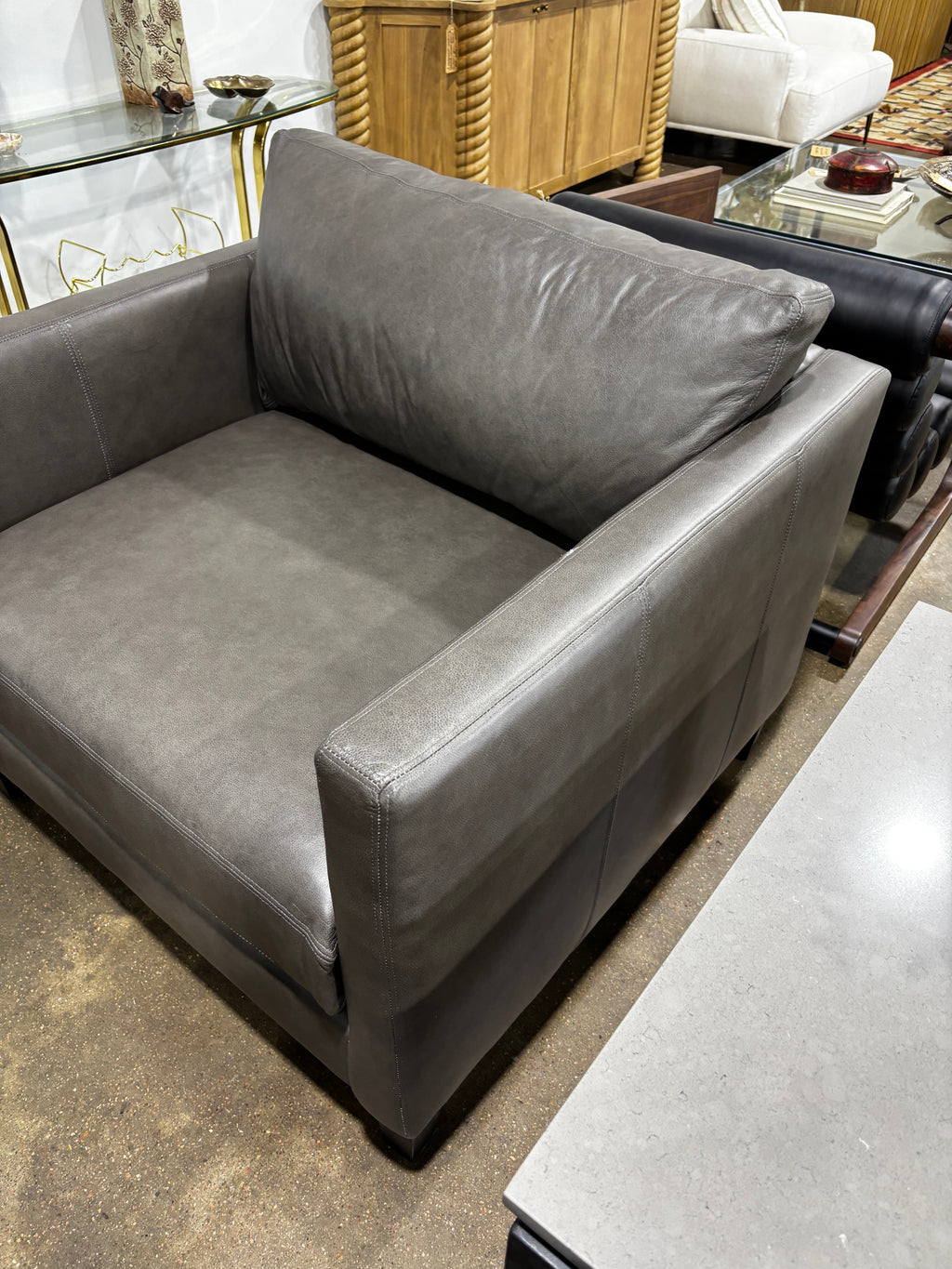 Arhaus Taylor 40” Leather Chair - Image 7