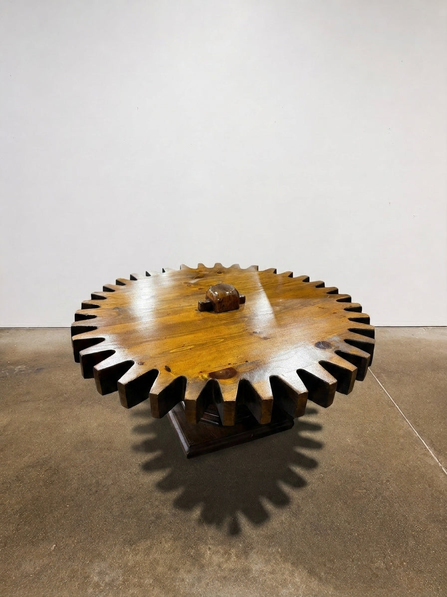 Vintage Ethan Allen 1970s Gear Coffee Table - Image 1