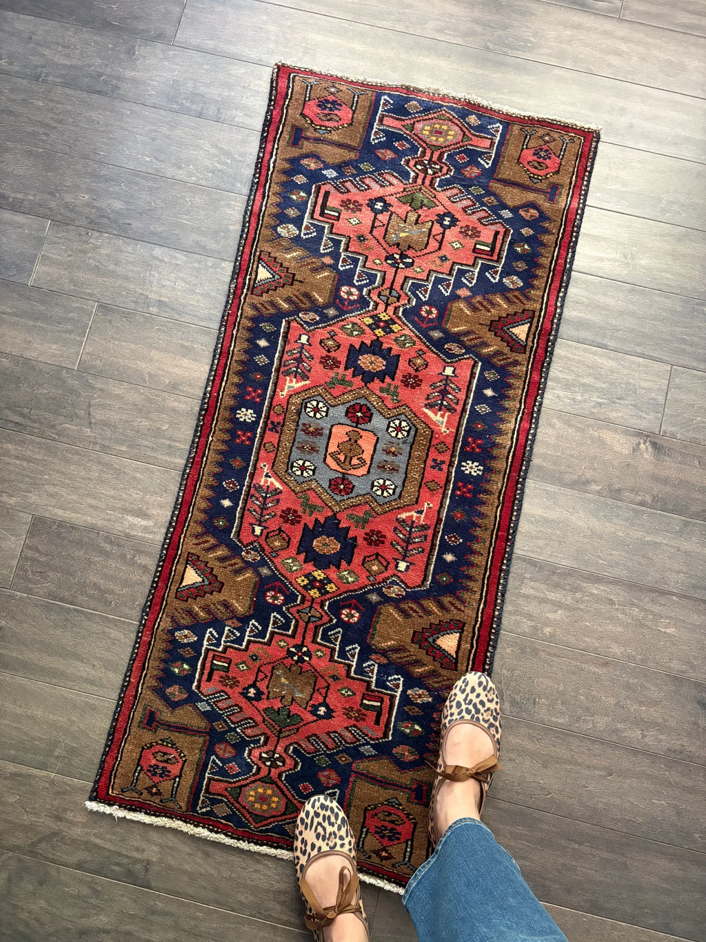 Golden Gal Rugs: Vintage Rug #224 - 4’3.5” x 1’11” - Image 4
