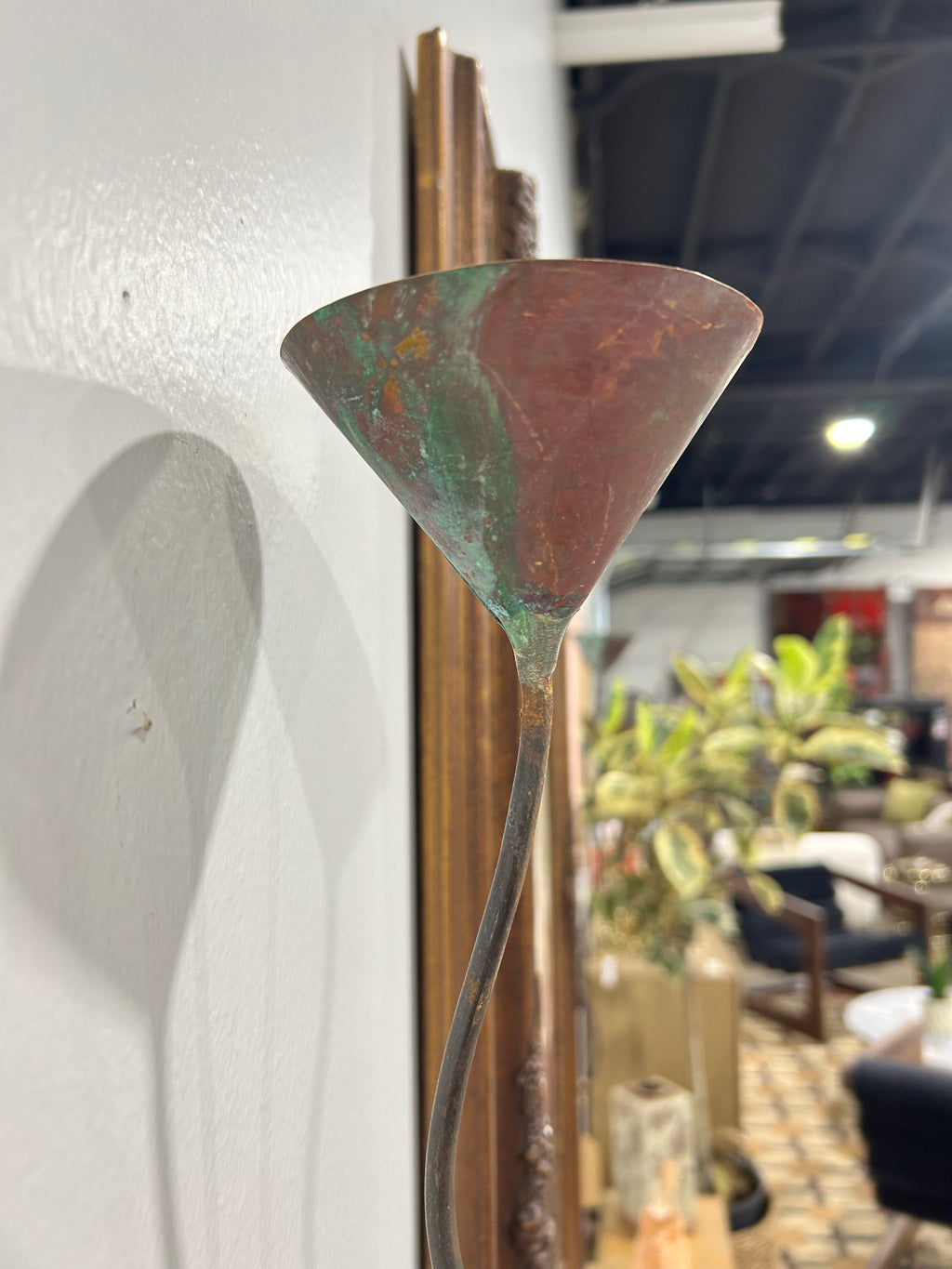 Vintage wrought iron candle sconces pair - Image 3
