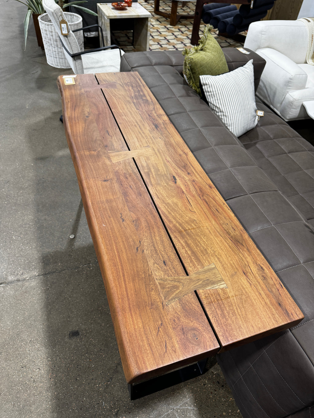 Crate & Barrel Live Edge Console Table - Image 4