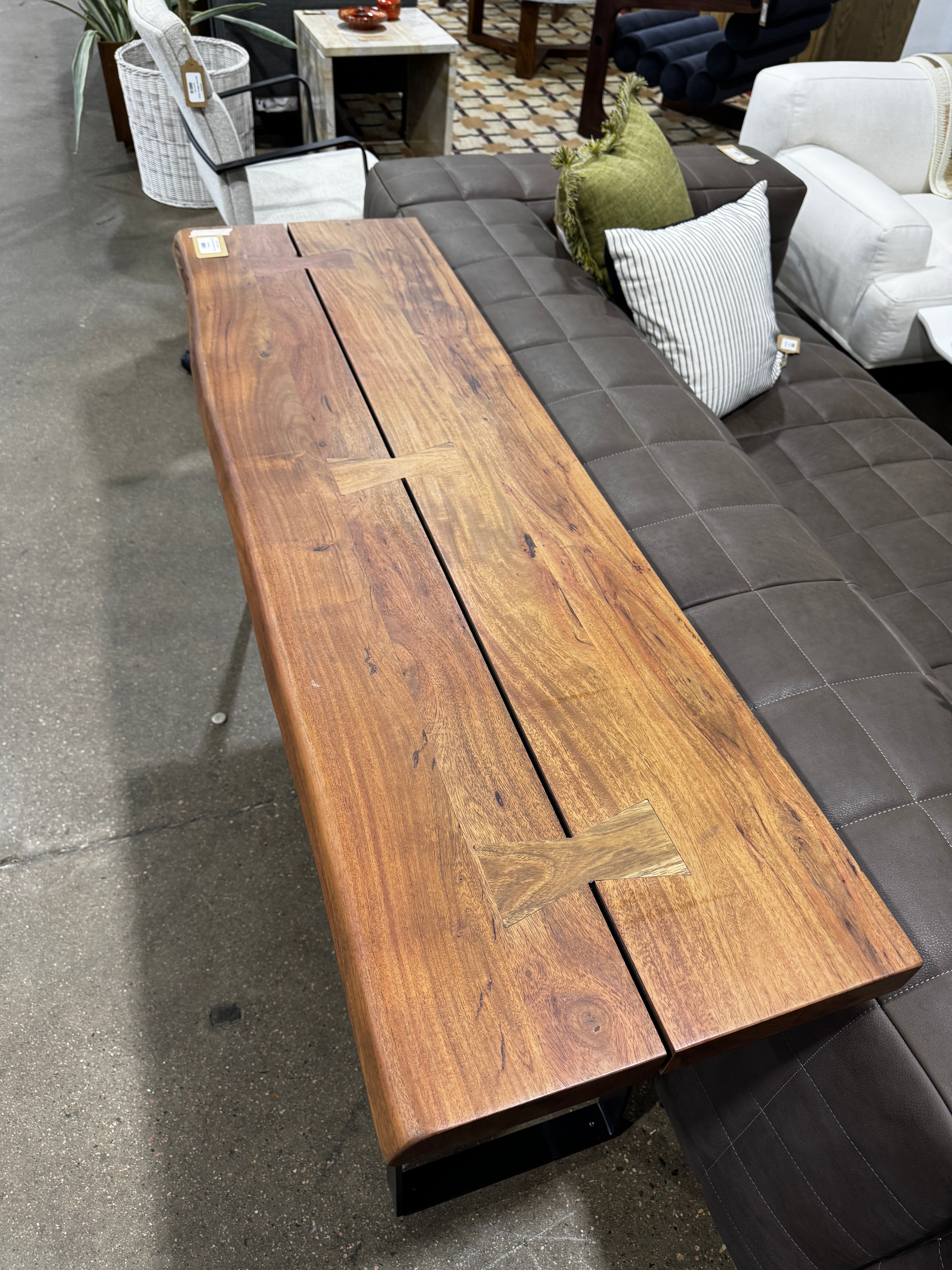 Crate & Barrel Live Edge Console Table - Image 4