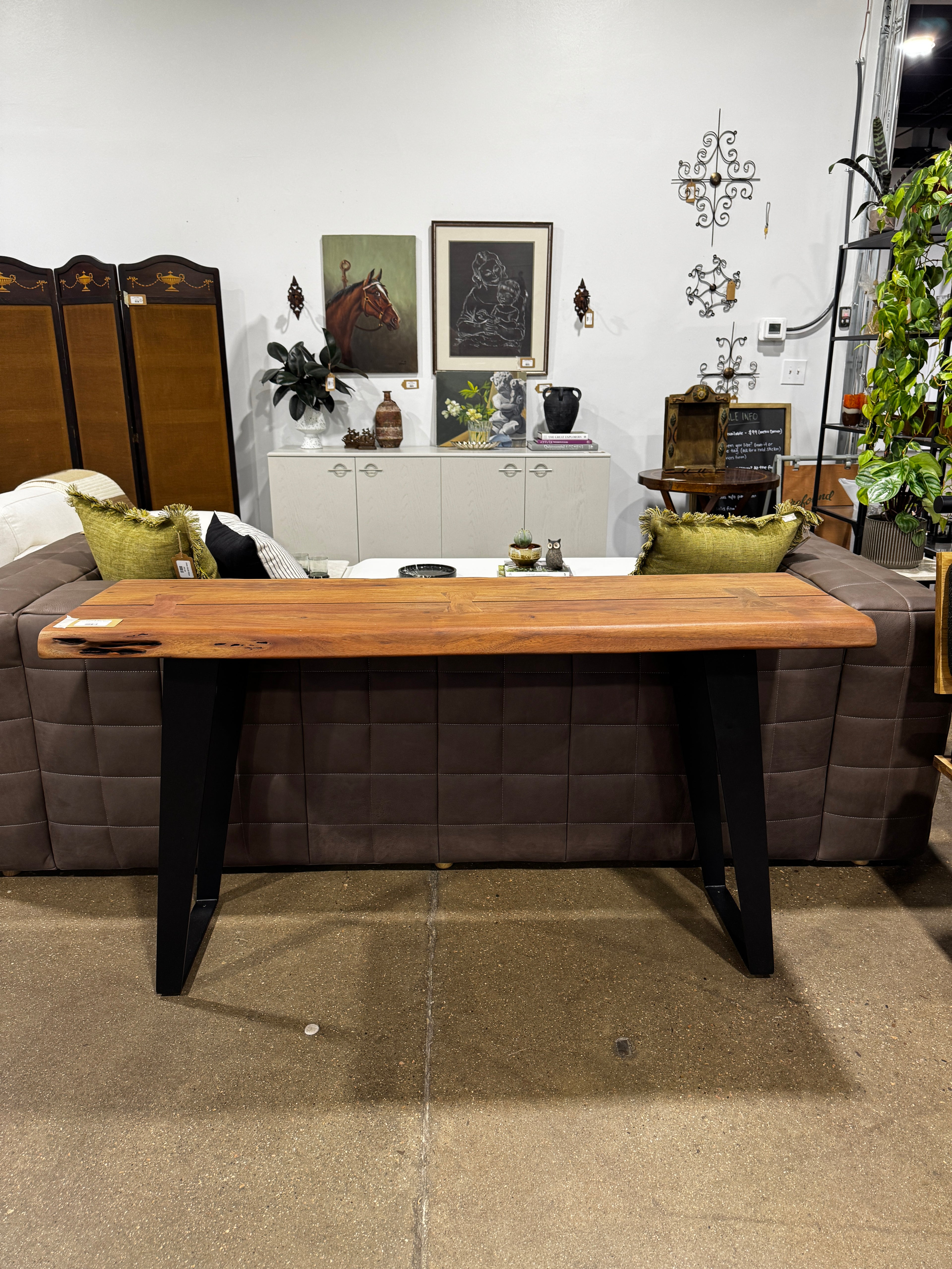 Crate & Barrel Live Edge Console Table - Image 2