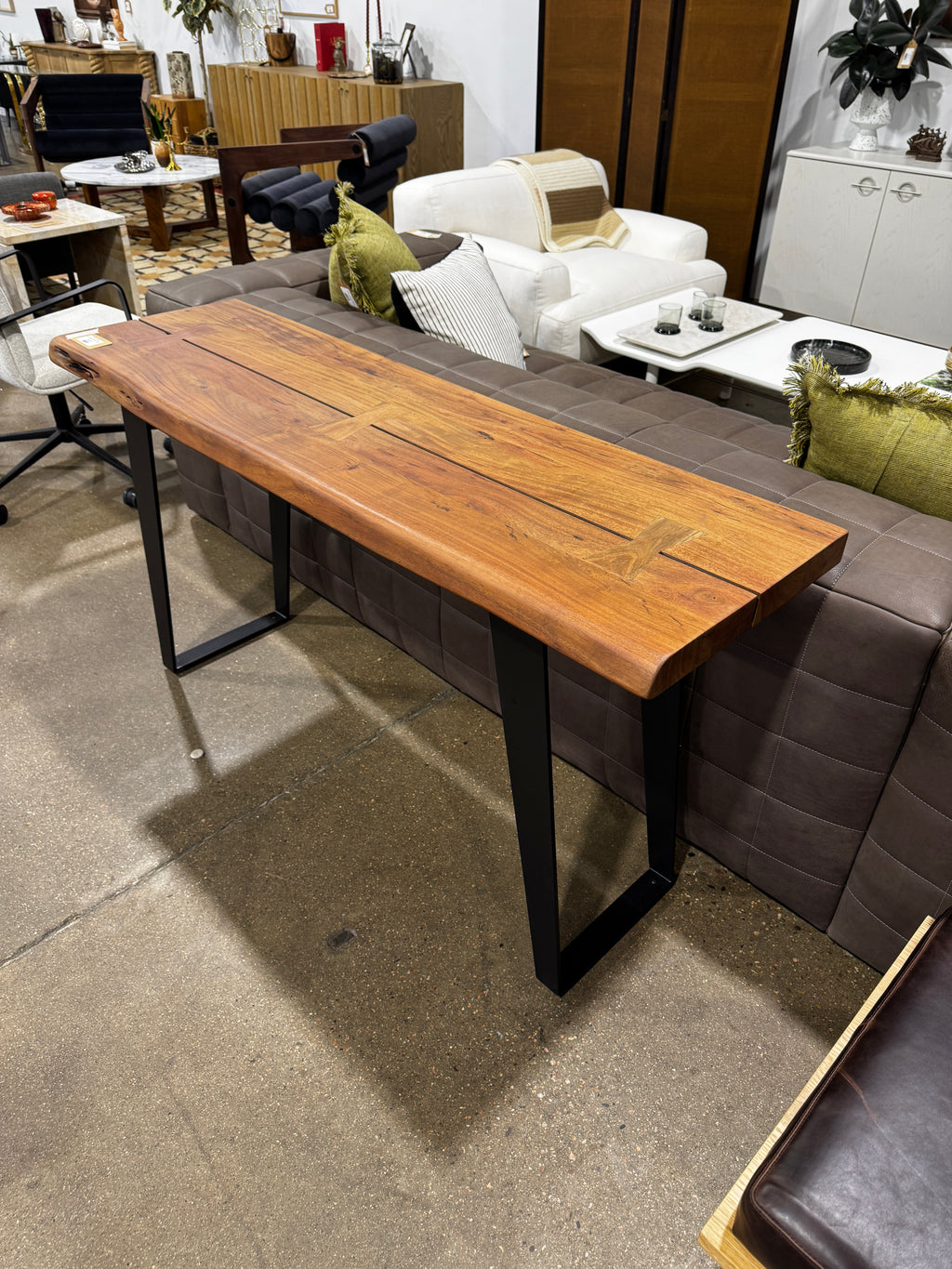Crate & Barrel Live Edge Console Table - Image 5