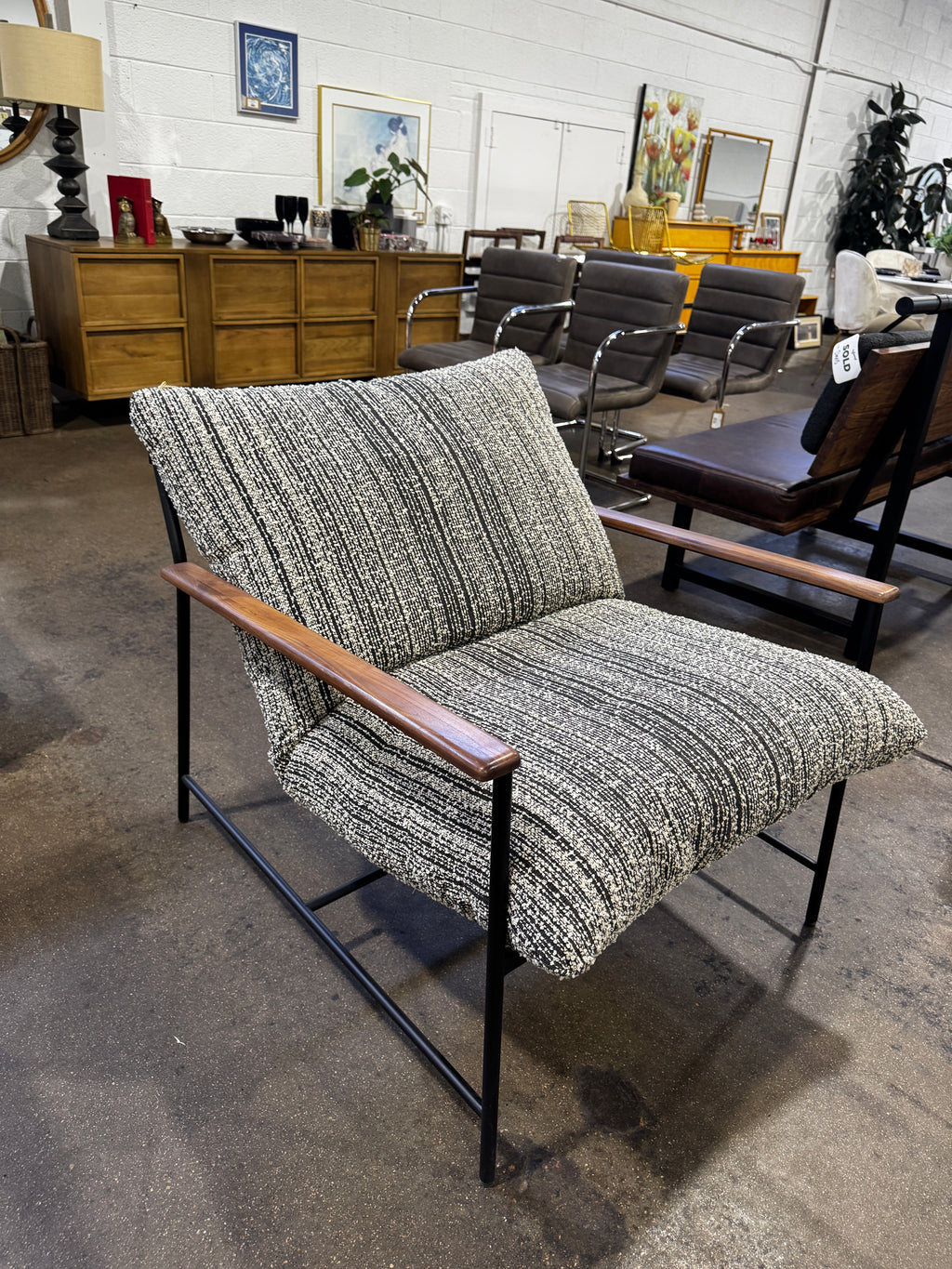 Denver Modern  Vail Lounge Chair Espresso Boucle - Image 3