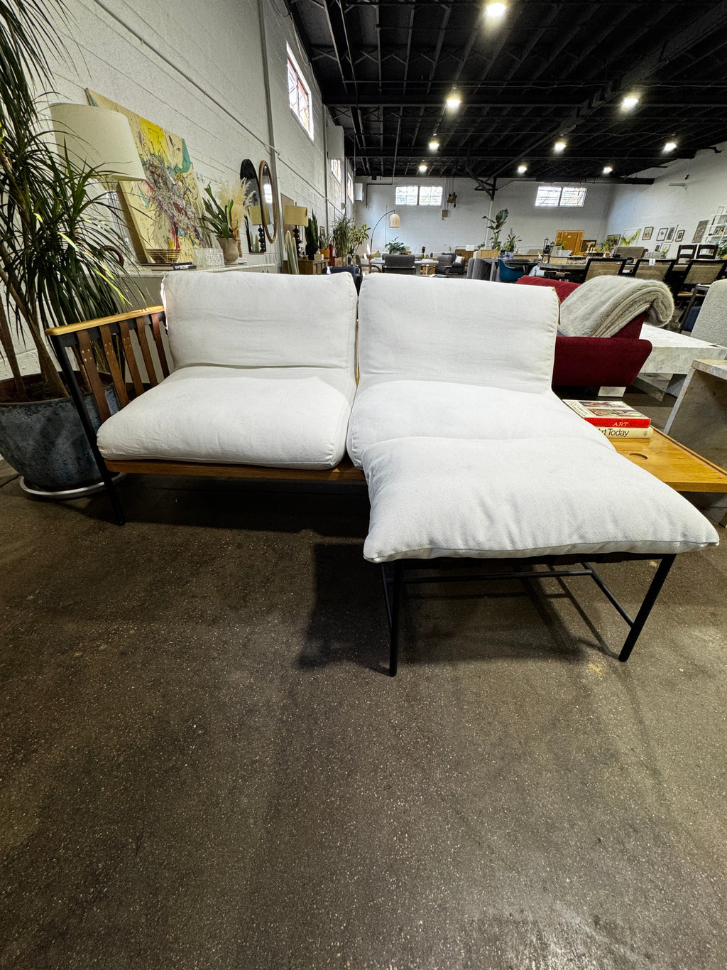 Denver Modern Custom Loveseat & Ottoman - Image 2