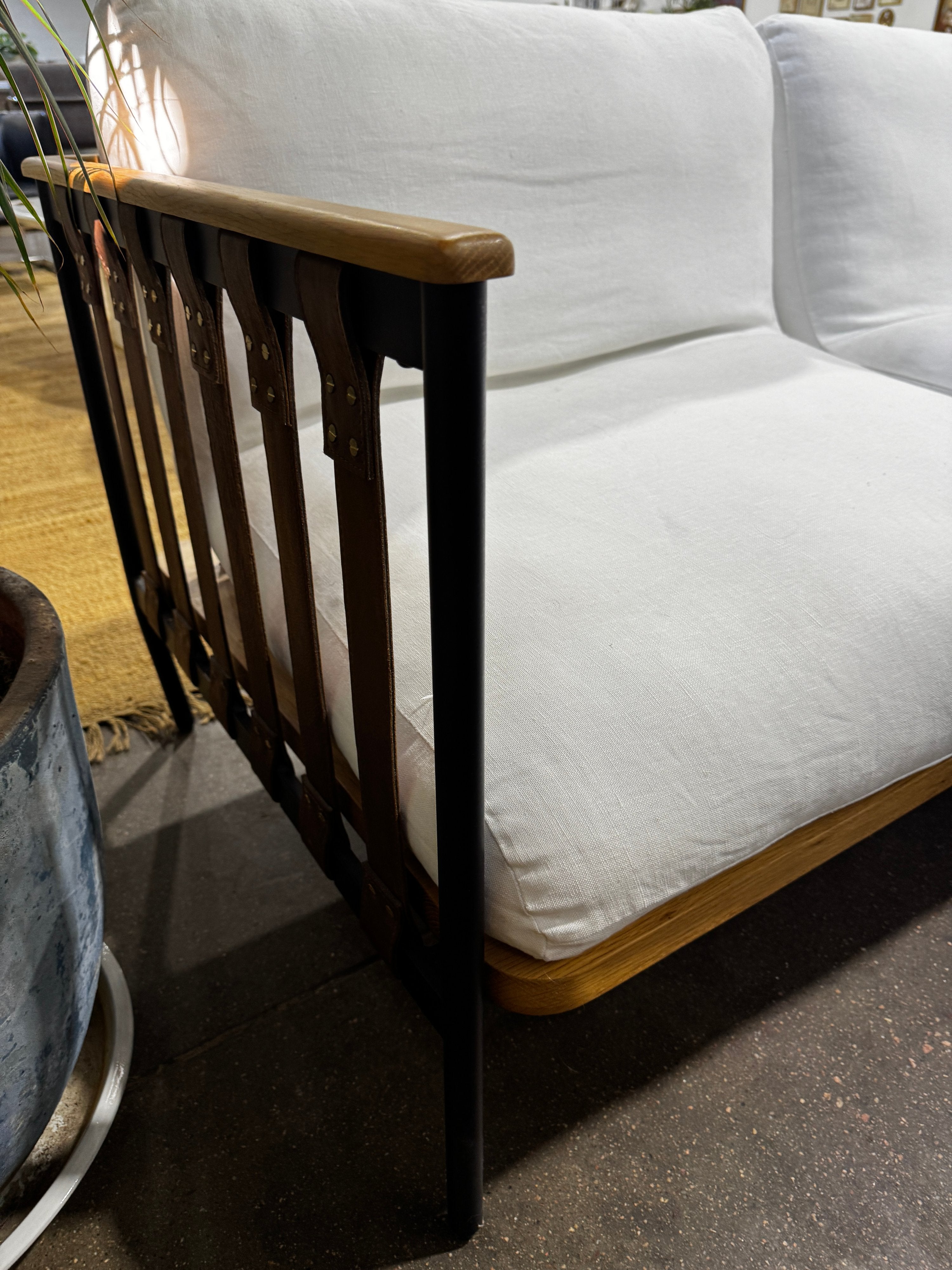 Denver Modern Custom Loveseat & Ottoman - Image 4