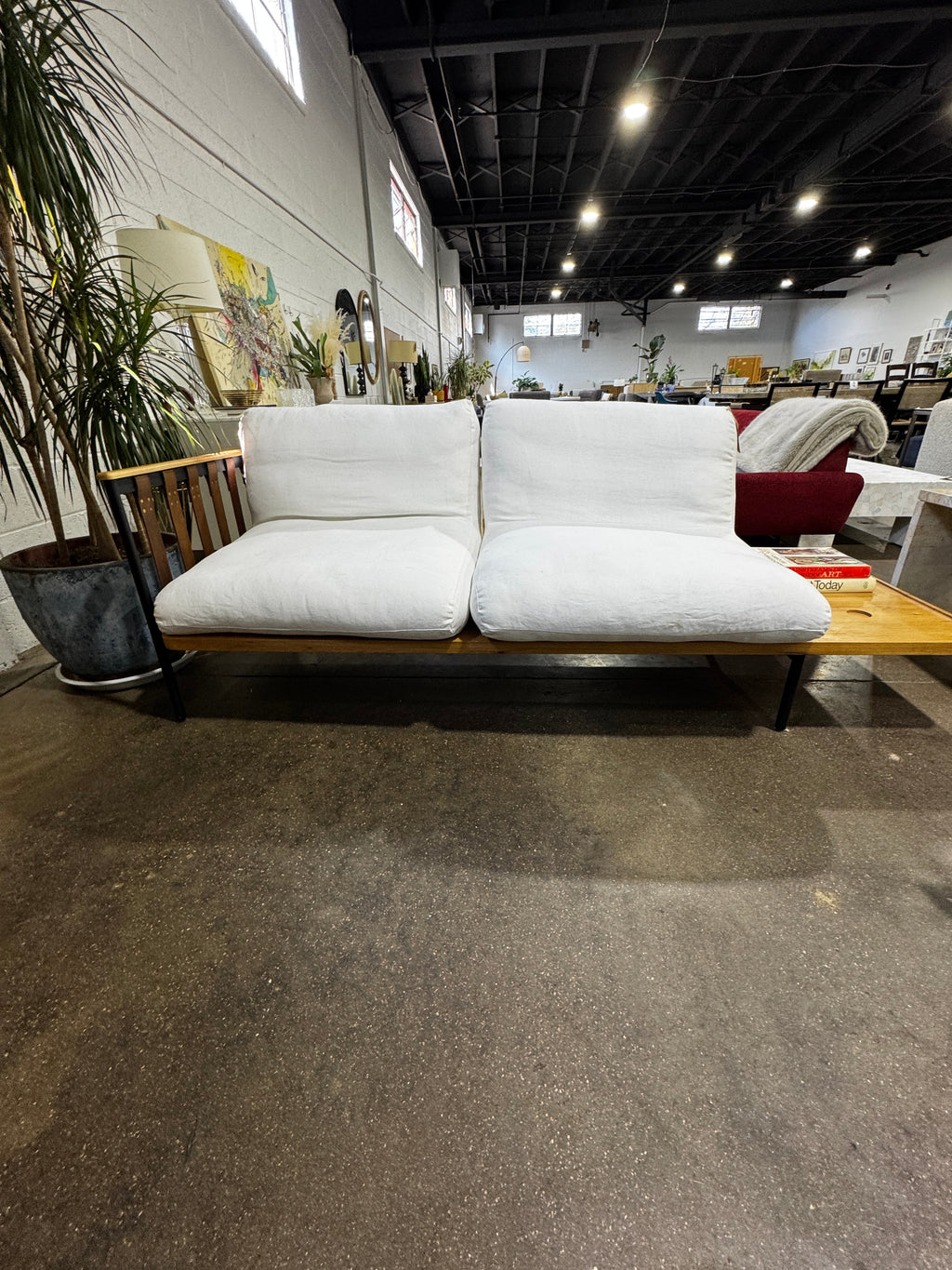 Denver Modern Custom Loveseat & Ottoman - Image 3