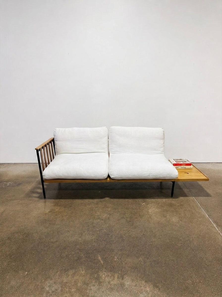 Denver Modern Custom Loveseat & Ottoman - Image 1