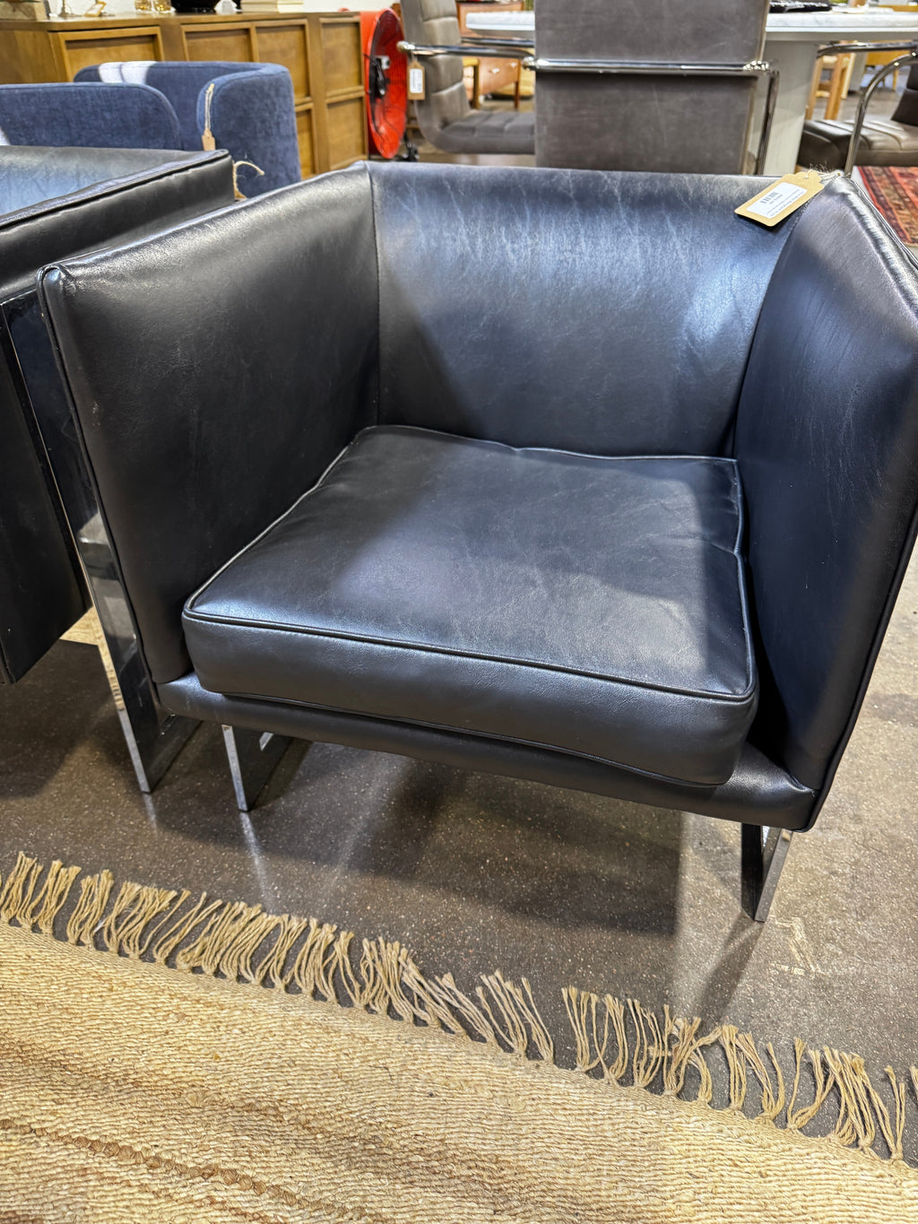 70's Milo Baugham Style Vintage Chrome T-Back Lounge Chairs - Image 9