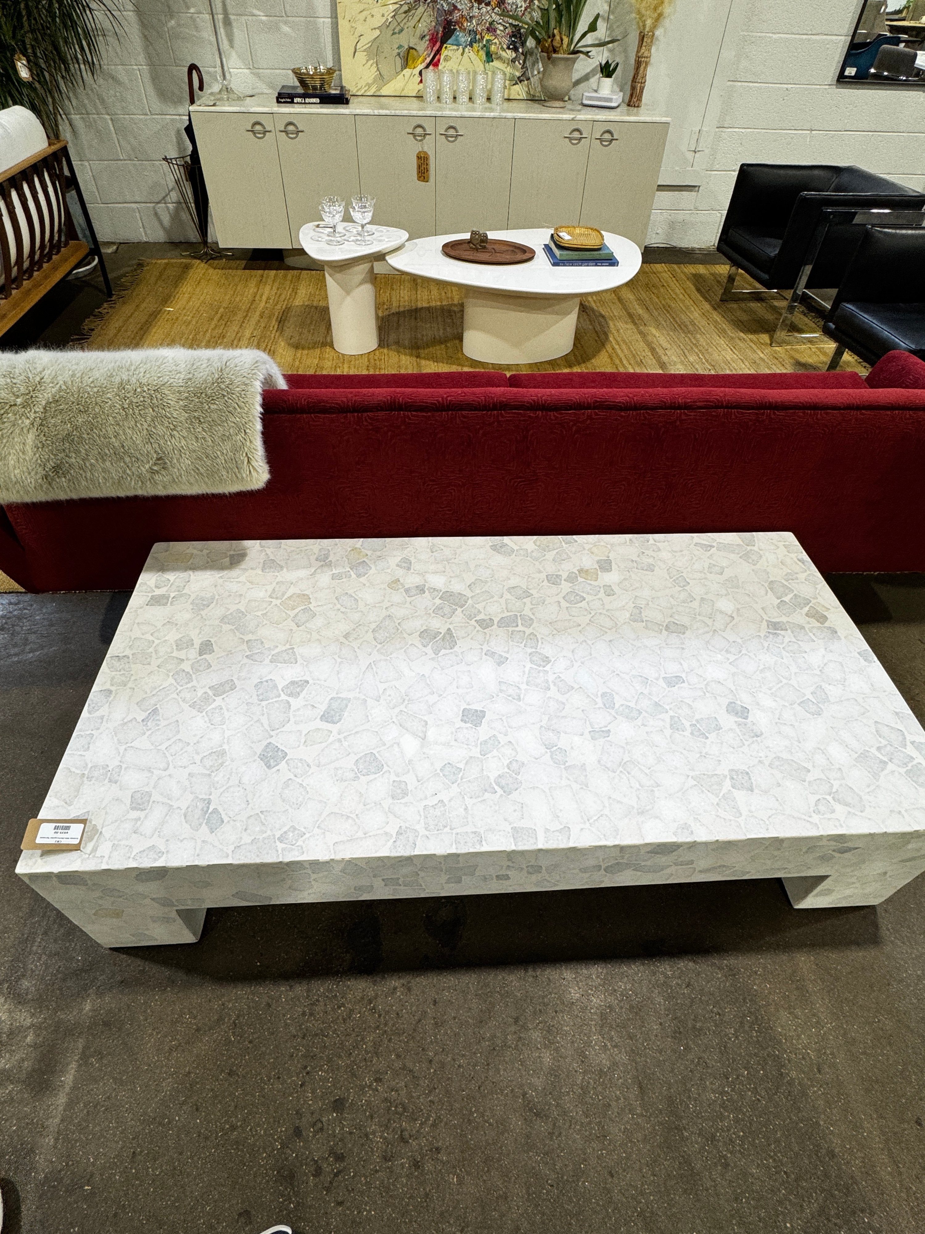 CB2 Scatola 60in Rectangular Terrazzo - Image 4