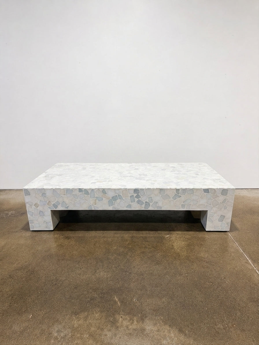 CB2 Scatola 60in Rectangular Terrazzo - Image 1