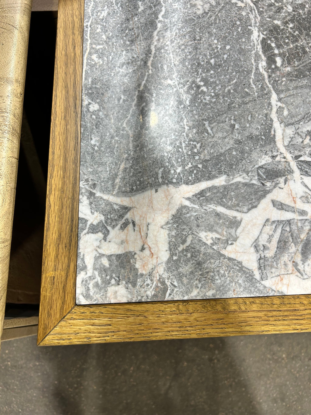 CB2 Welton Oak Dresser with Grey Marble - Image 7