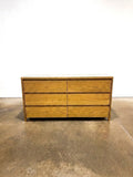 CB2 Welton Oak Dresser with Grey Marble - Image 1