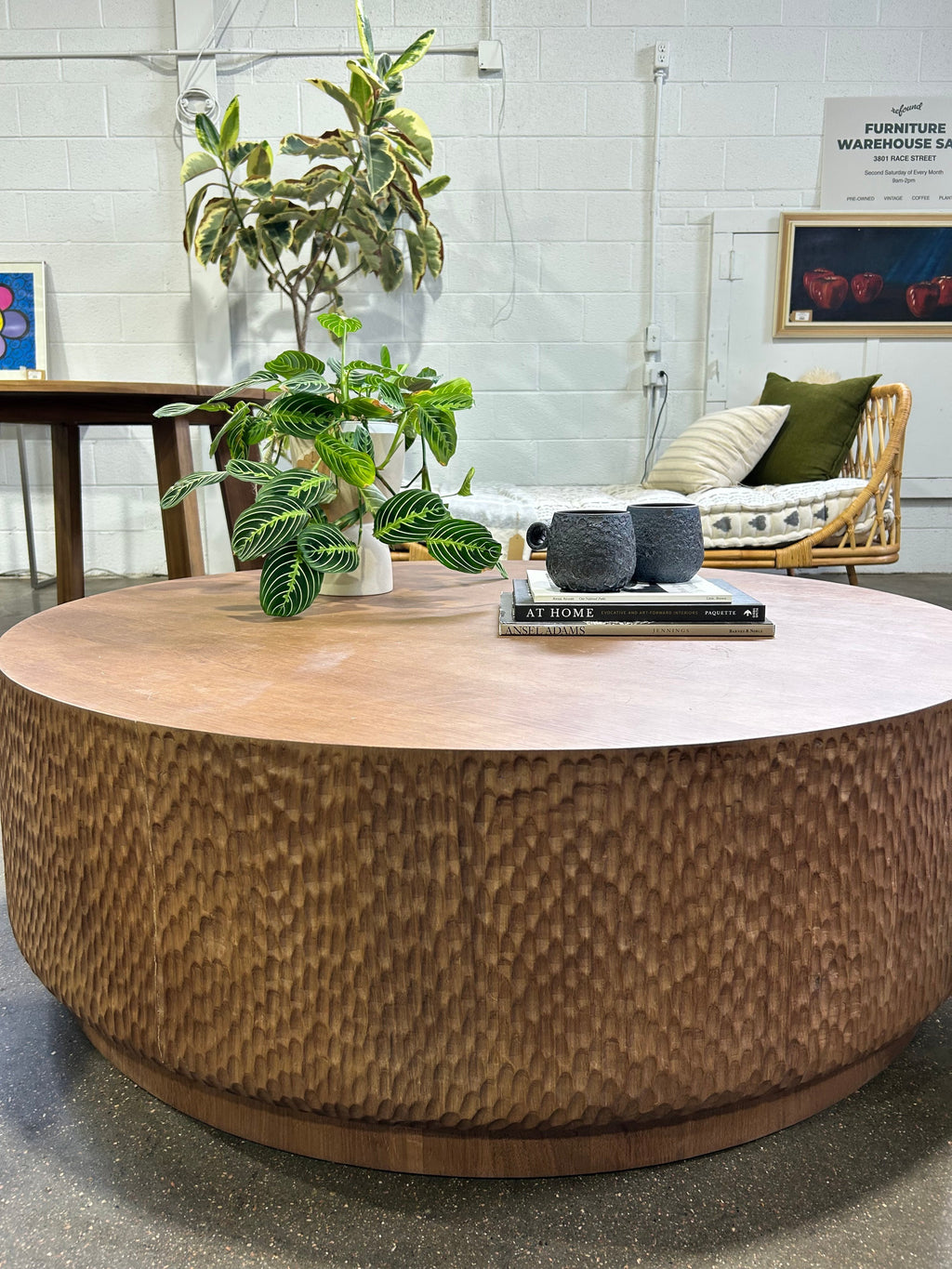 CB2 Hawk 48" Round Coffee Table - Image 3