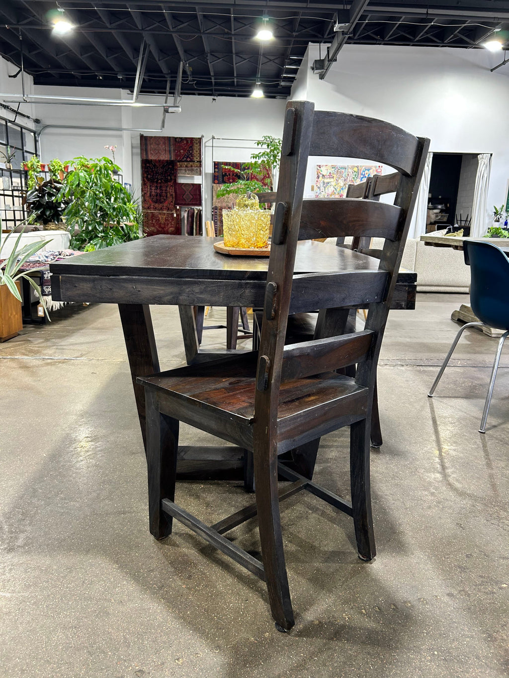 Solid Wood Dining Table & 4 Chairs - Image 7