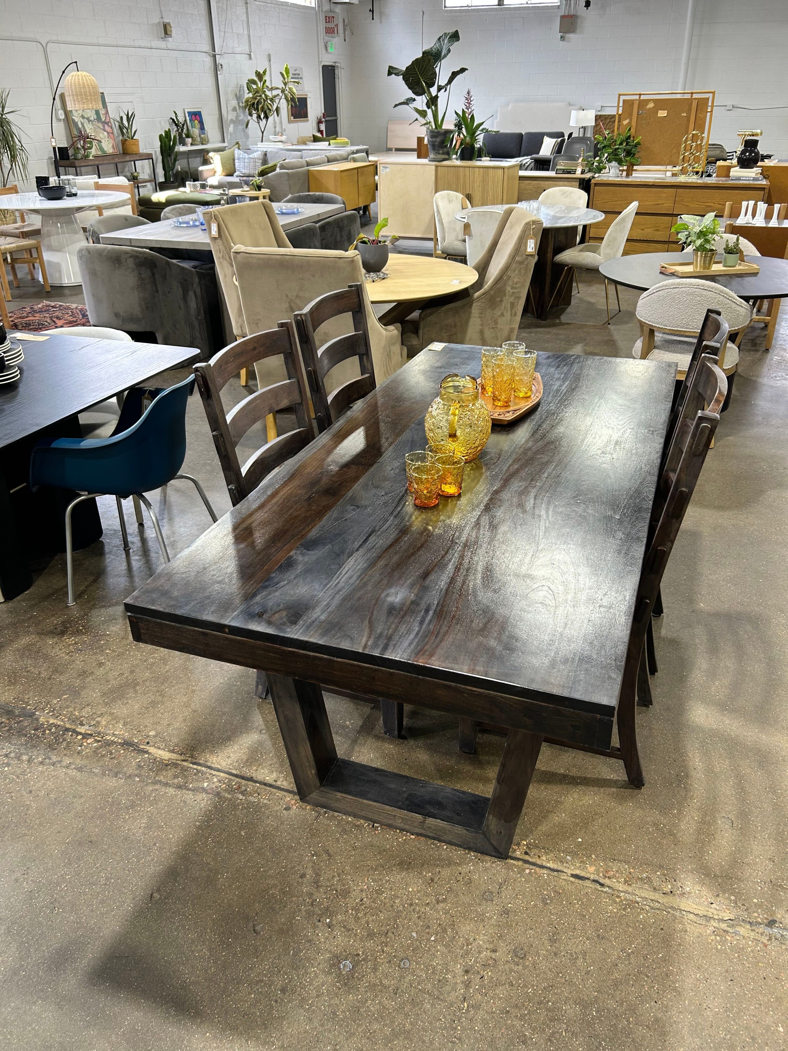 Solid Wood Dining Table & 4 Chairs - Image 8