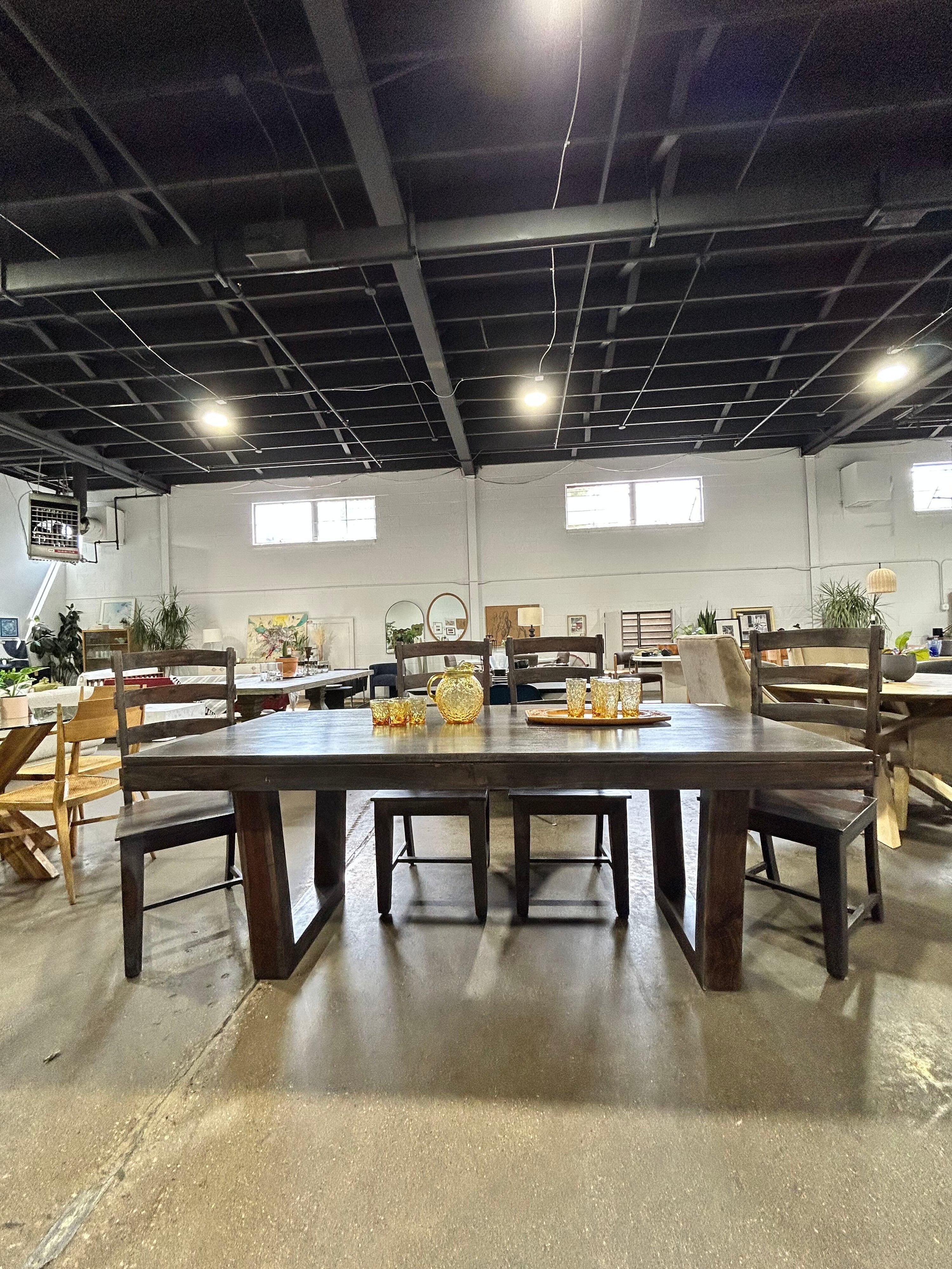 Solid Wood Dining Table & 4 Chairs - Image 6