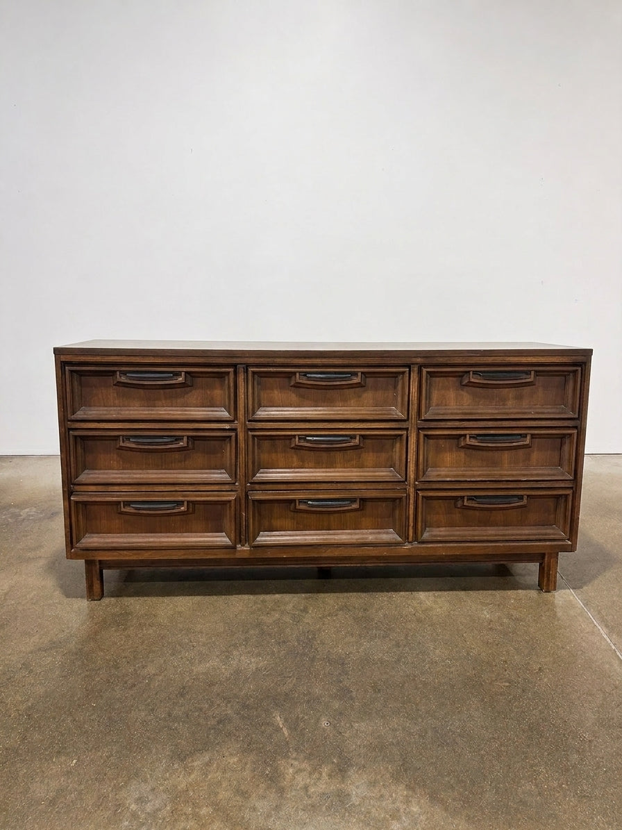 Basset Furniture 9 Drawer Mid-Century Dresser - Image 1