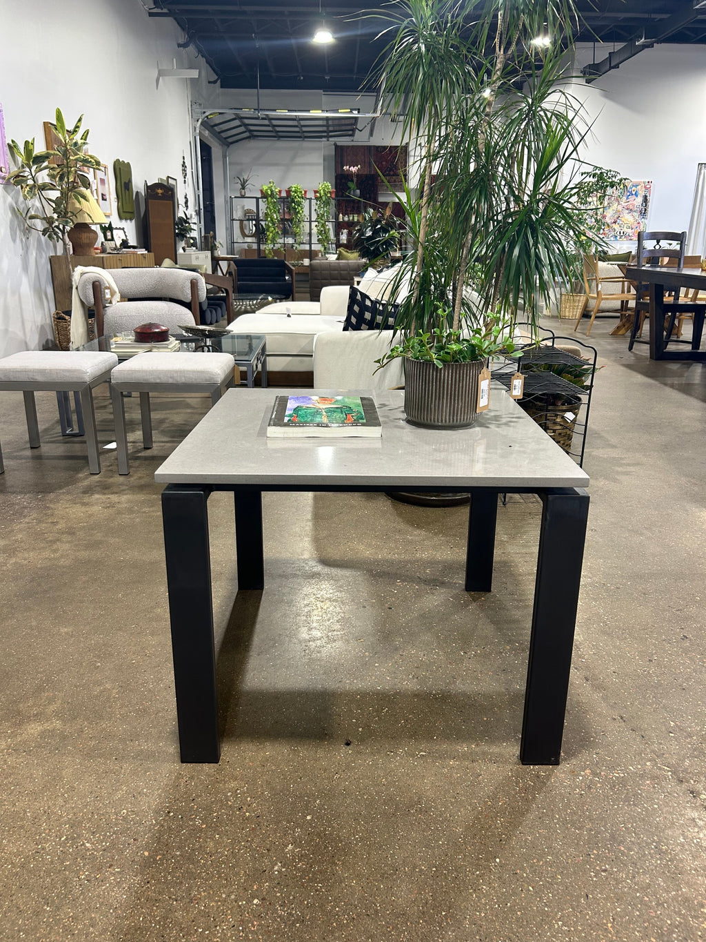 Room & Board Rand End Table in Fog Quartz/Natural Steel - Image 3