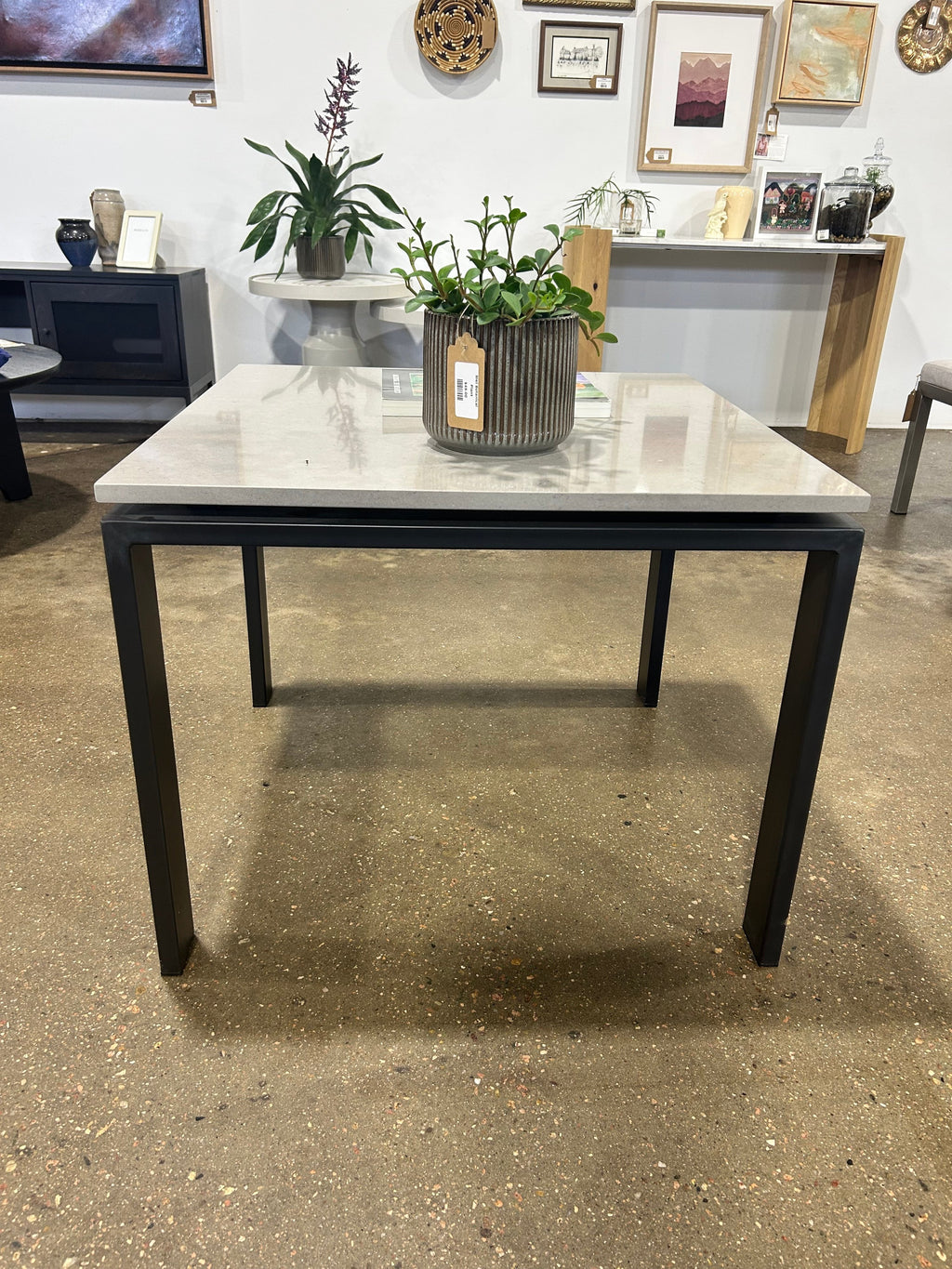 Room & Board Rand End Table in Fog Quartz/Natural Steel - Image 2