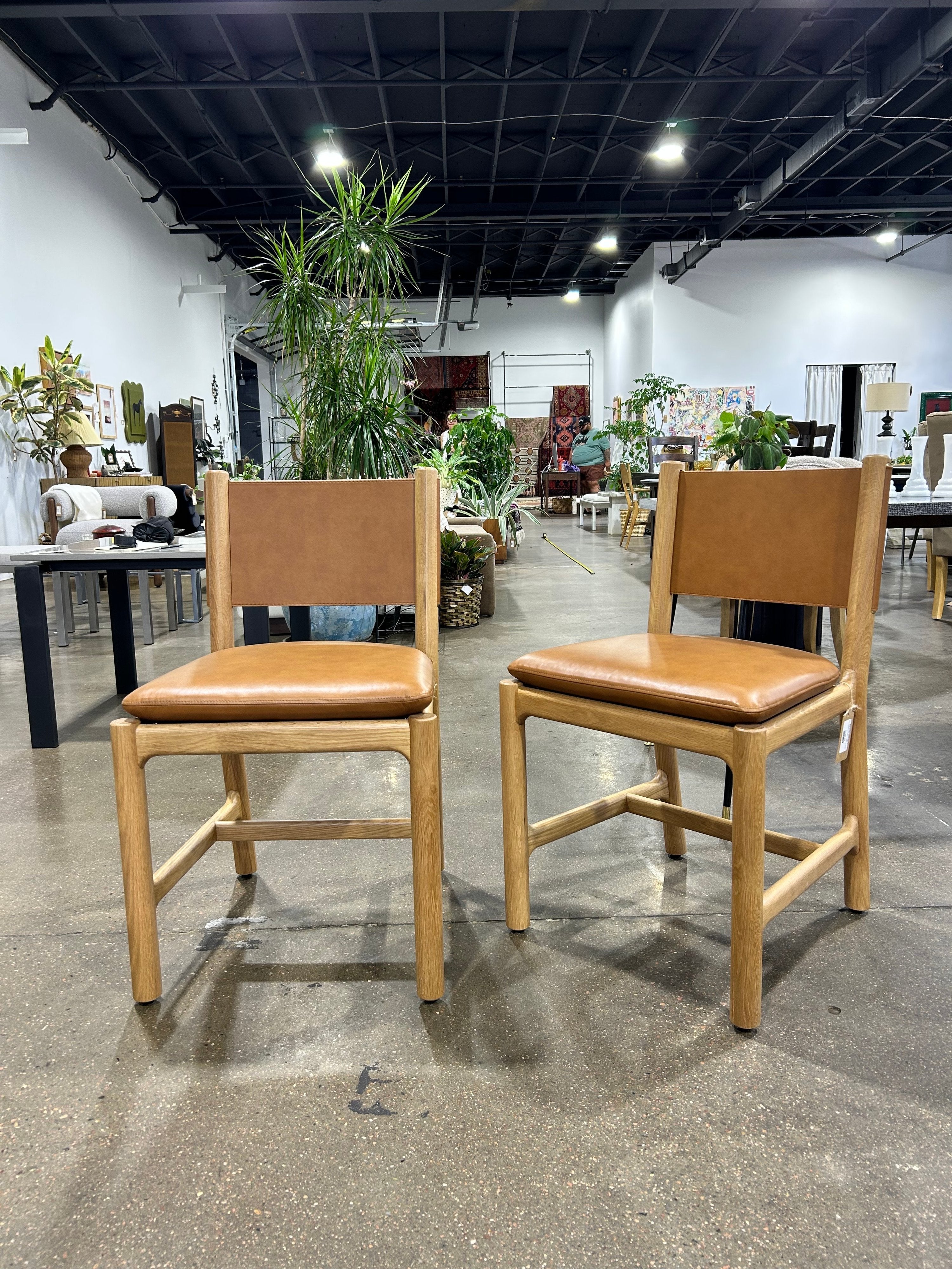Denver Modern Avon Dining Chair - Leather Seat - Image 2