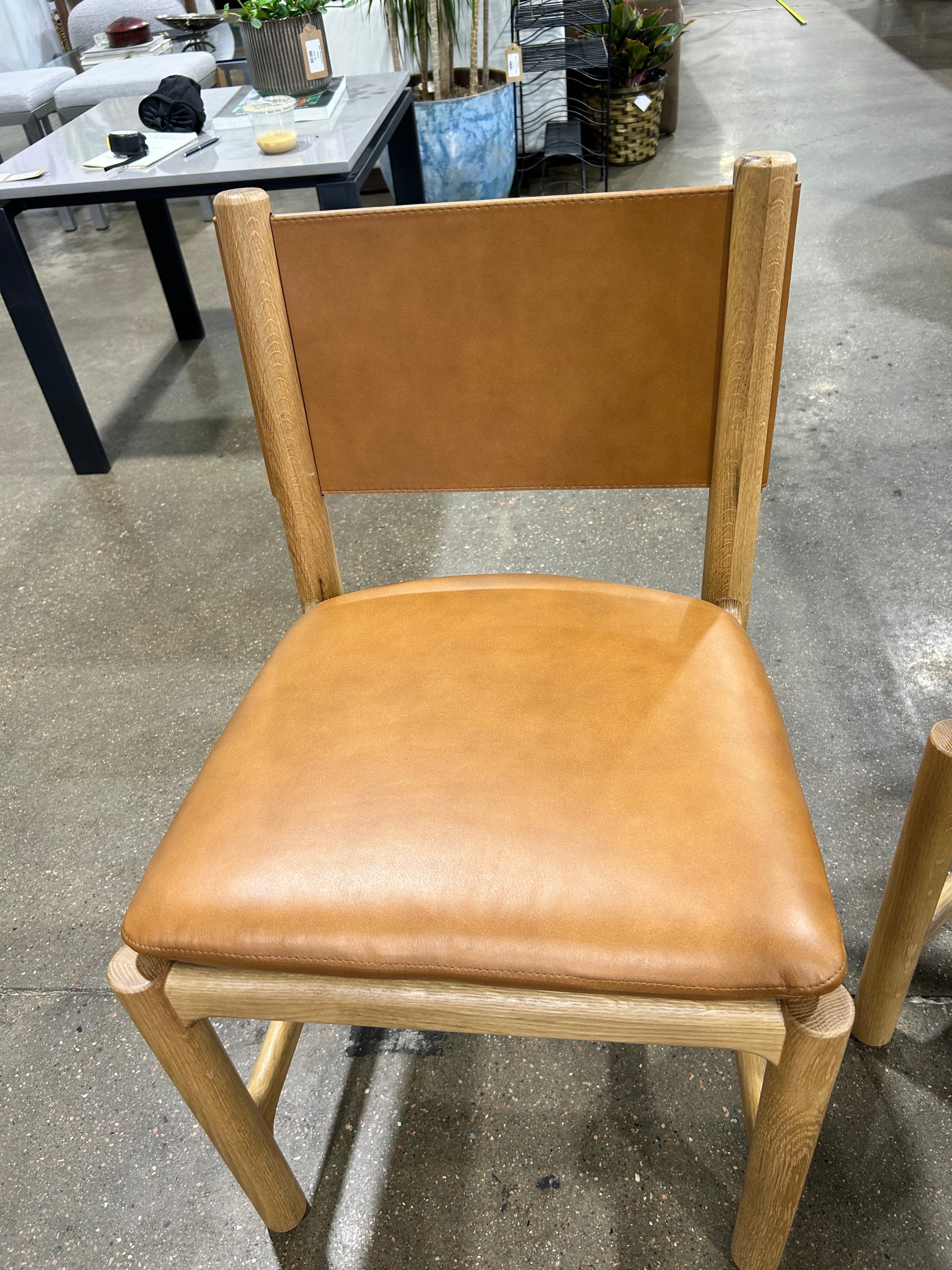 Denver Modern Avon Dining Chair - Leather Seat - Image 3
