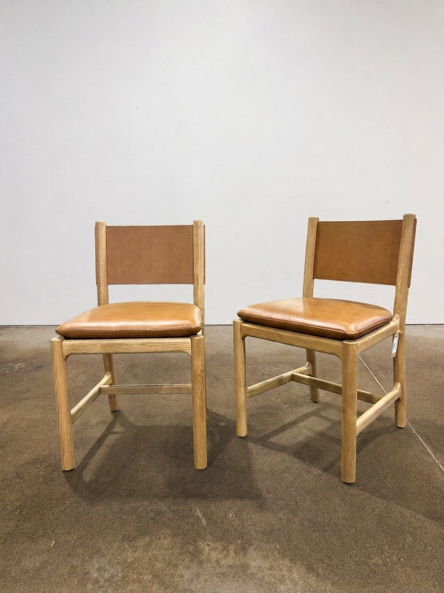Denver Modern Avon Dining Chair - Leather Seat - Image 1