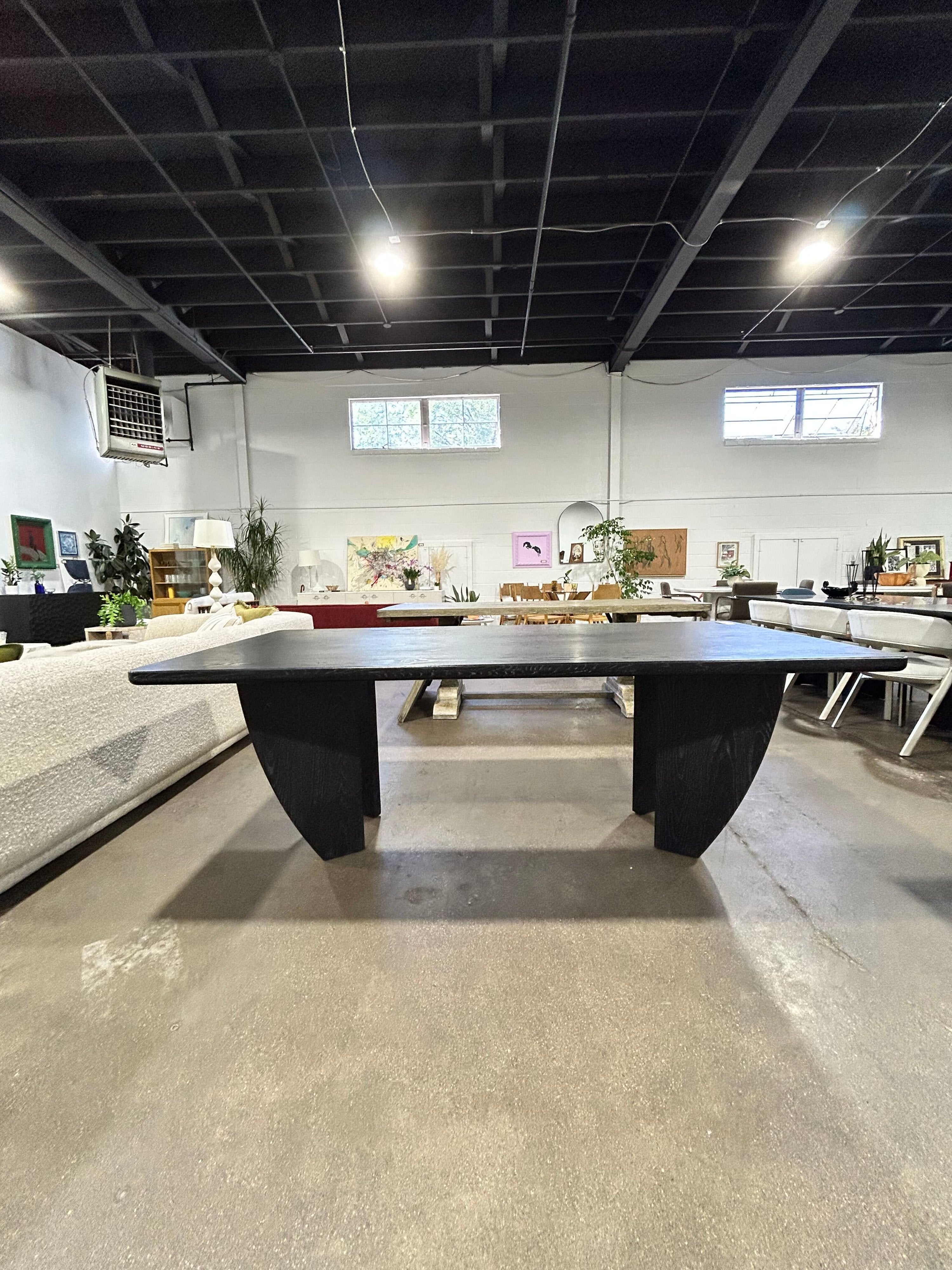 Dunn Black Ash Wood Dining Table - Image 2