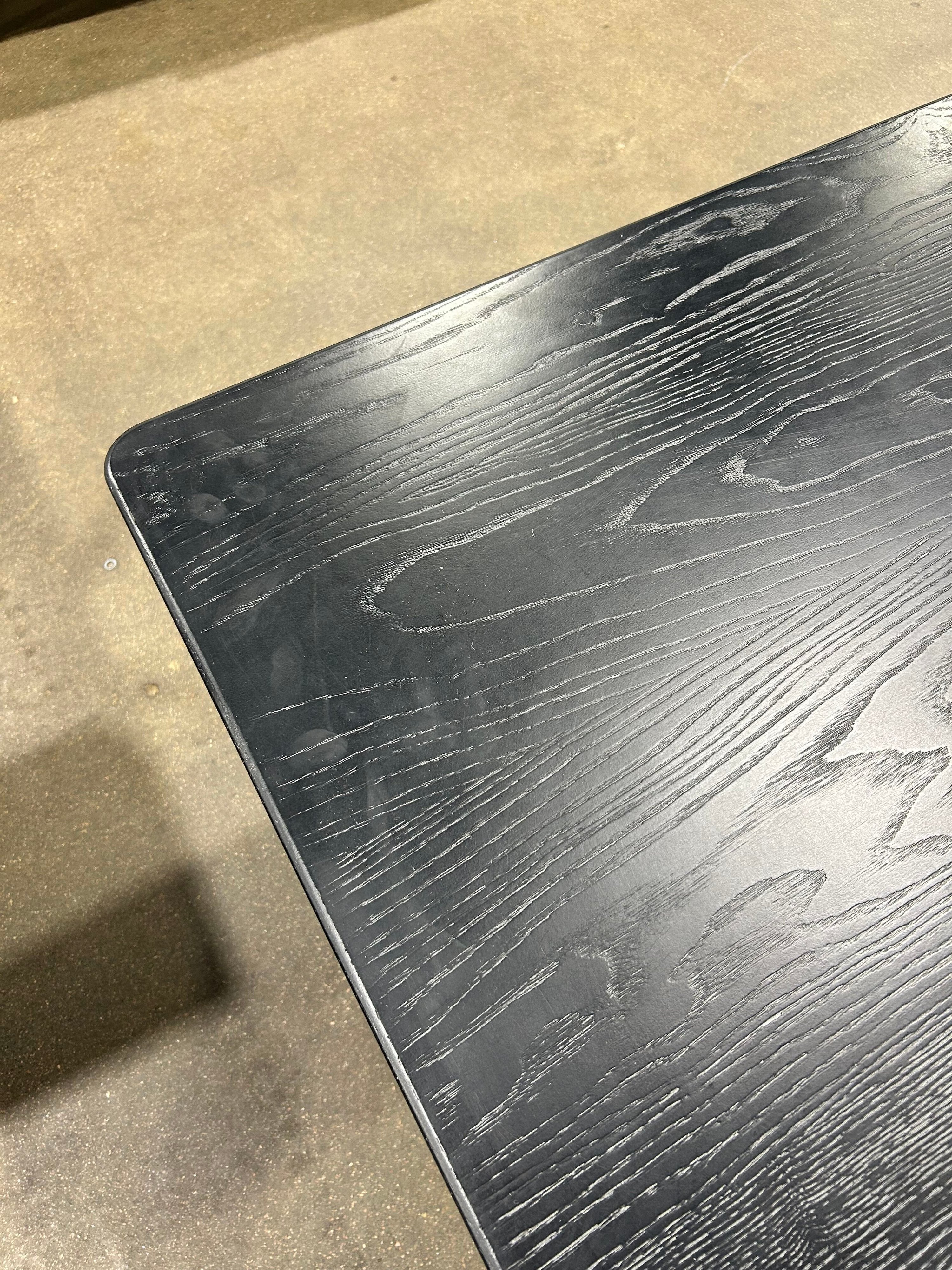 Dunn Black Ash Wood Dining Table - Image 4