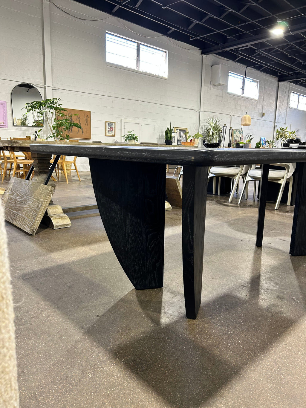 Dunn Black Ash Wood Dining Table - Image 6