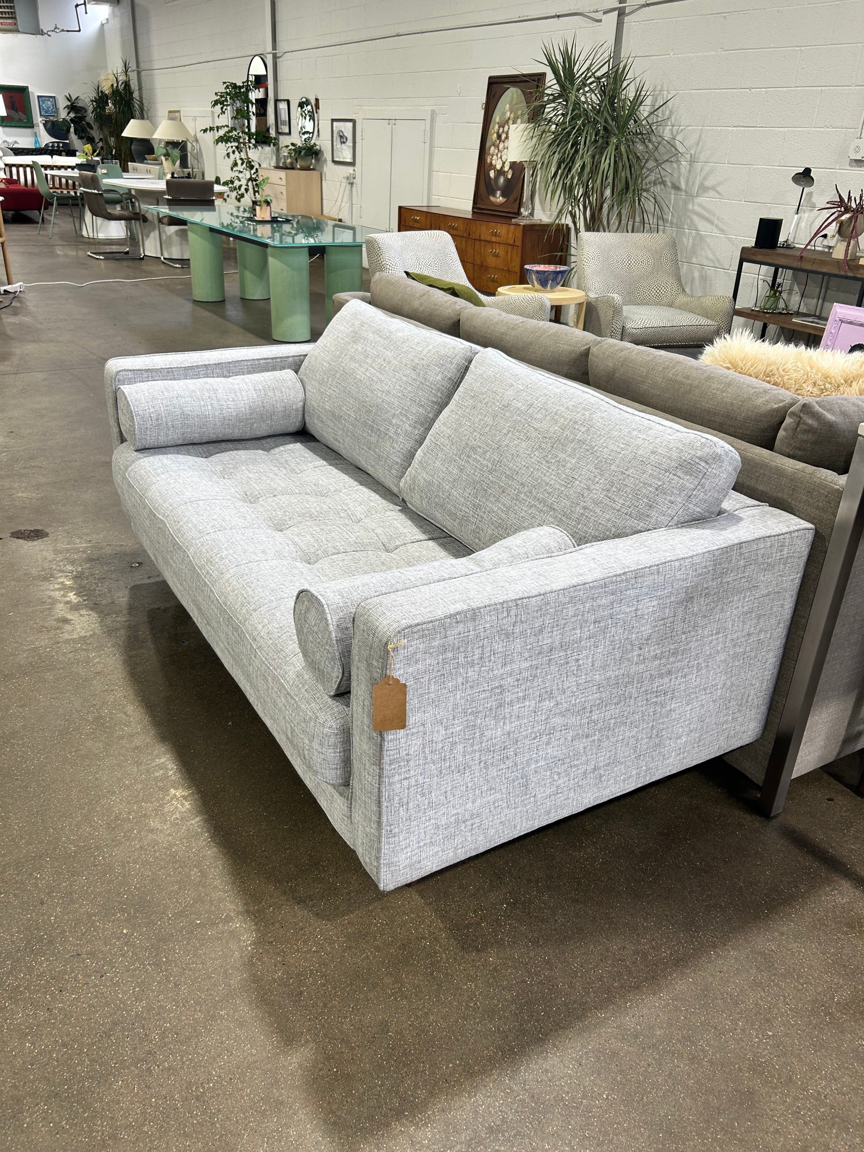 Sven 72" Tufted Loveseat Stone Grey - Image 5