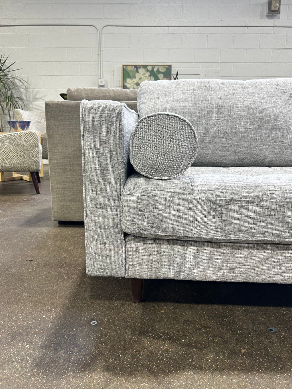 Sven 72" Tufted Loveseat Stone Grey - Image 3
