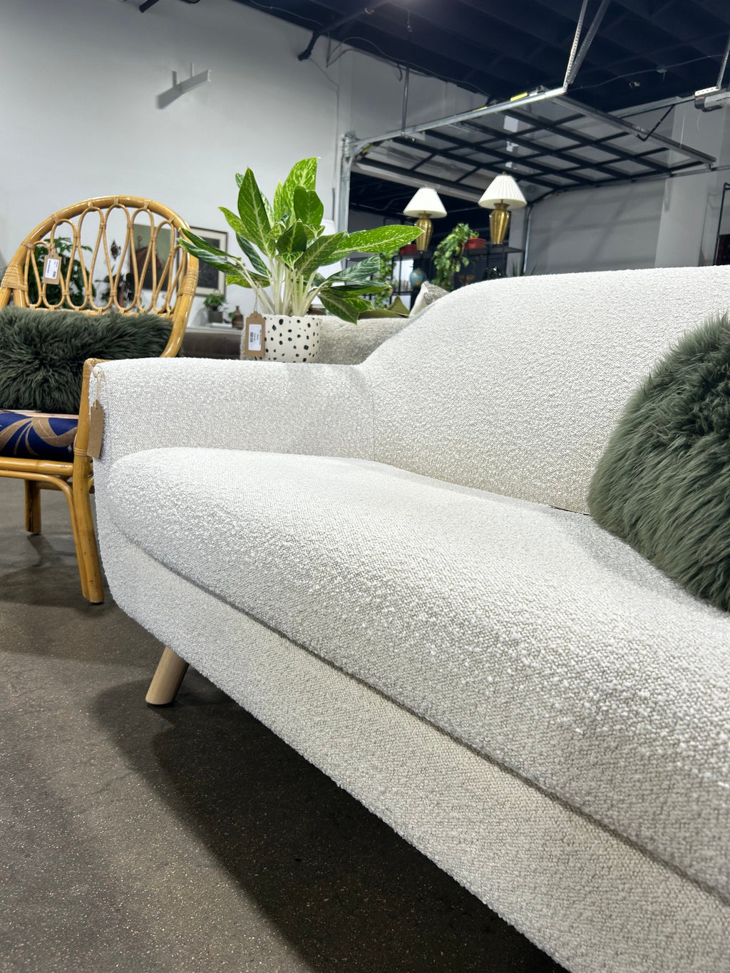 Gabriola 64" Loveseat Ivory Boucle - Image 6