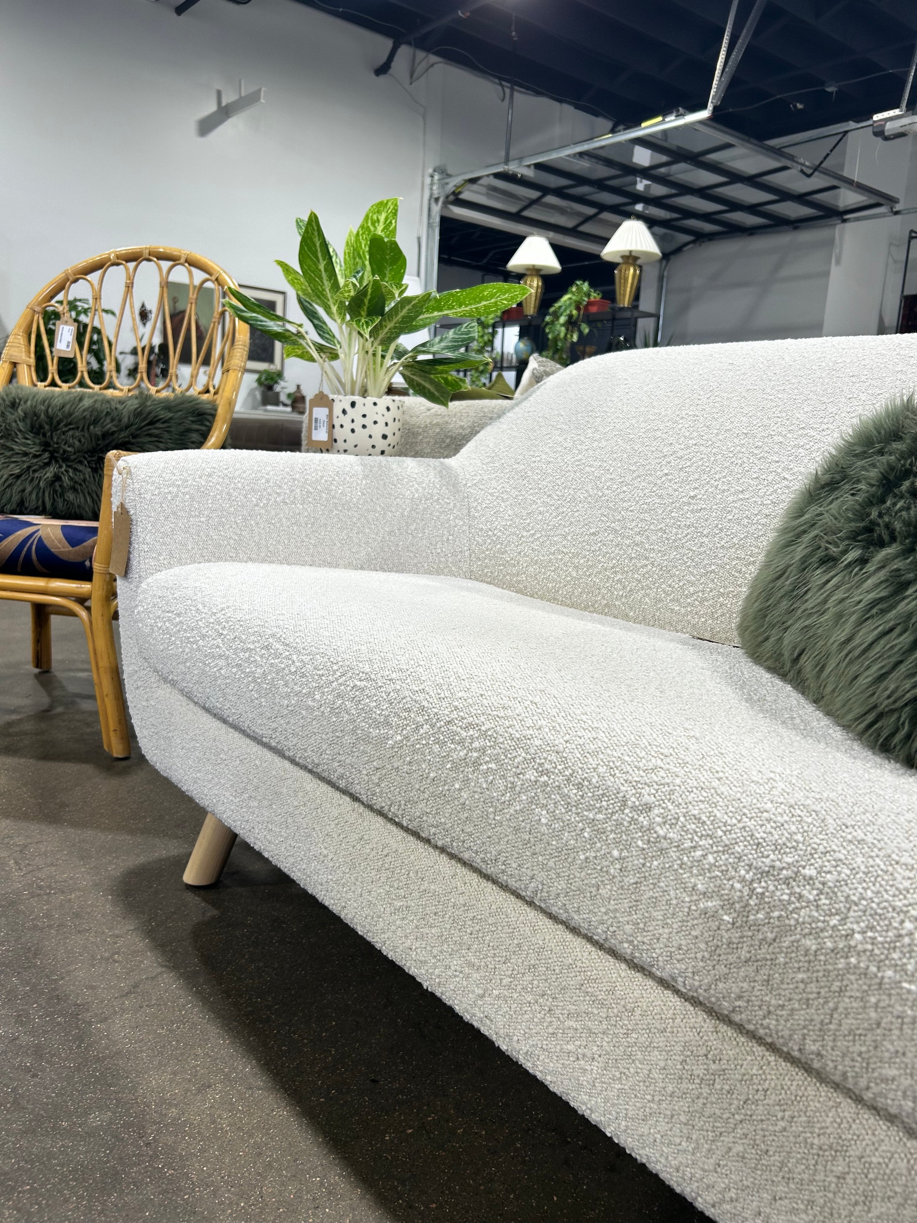 Gabriola 64" Loveseat Ivory Boucle - Image 6