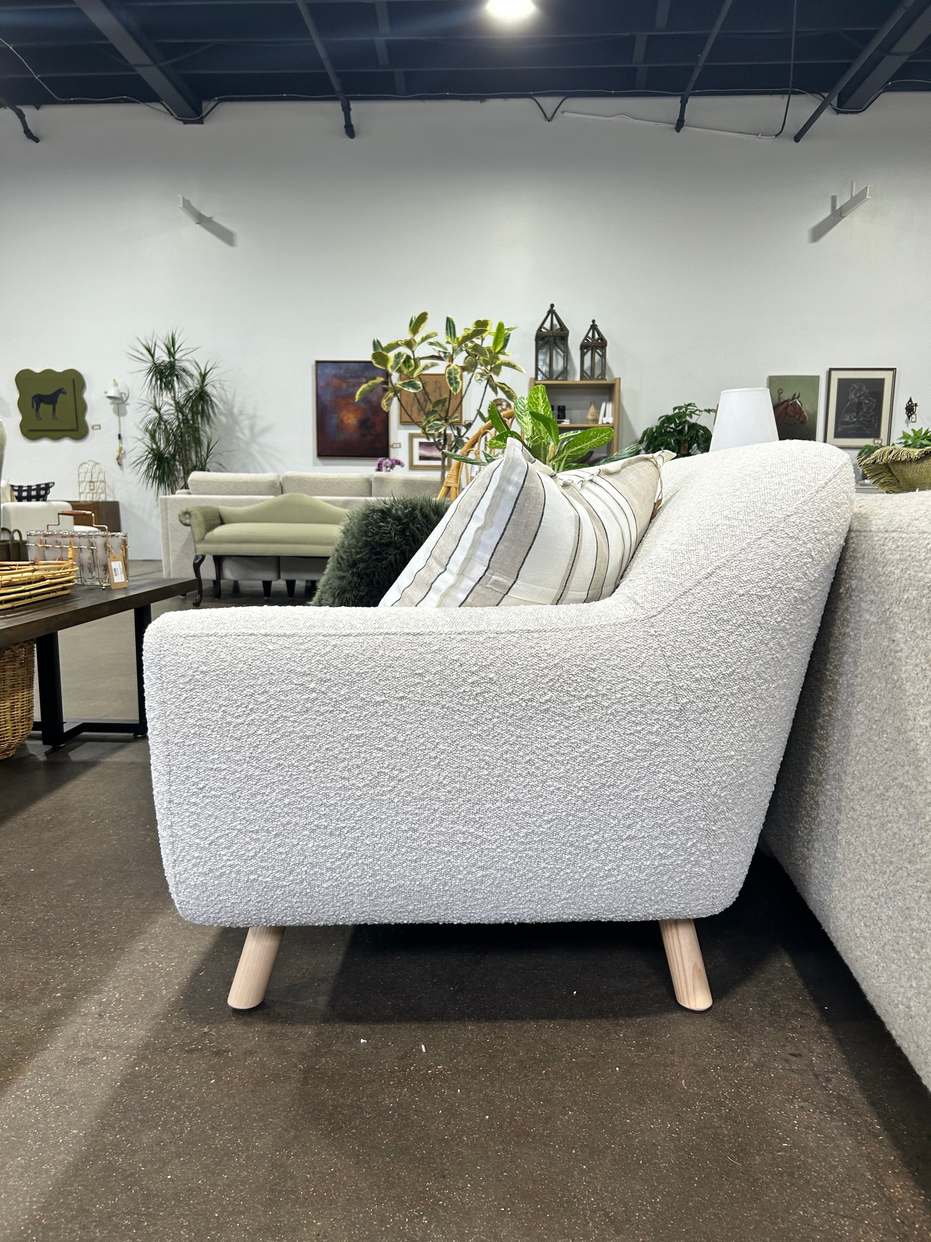 Gabriola 64" Loveseat Ivory Boucle - Image 5