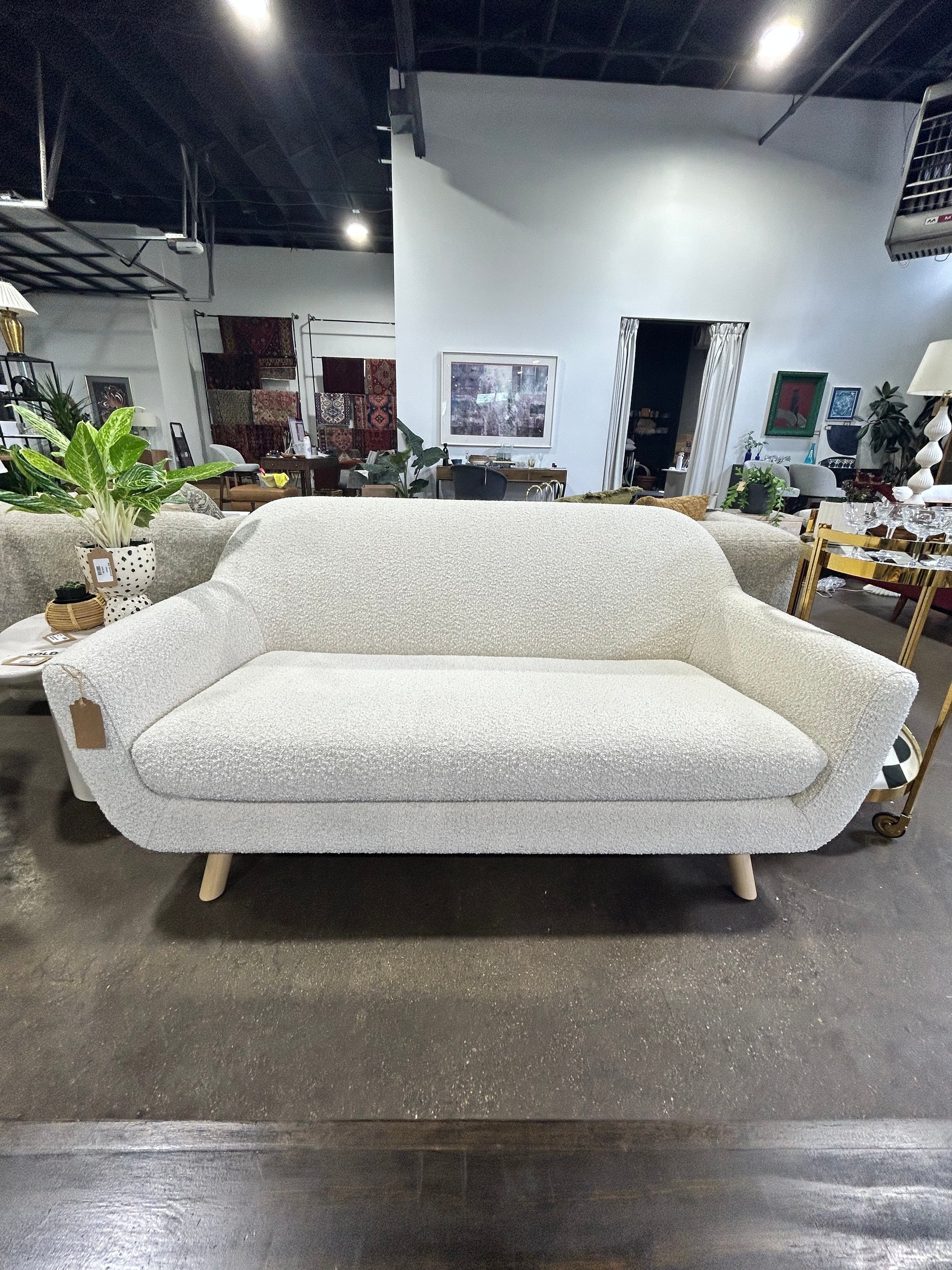 Gabriola 64" Loveseat Ivory Boucle - Image 2